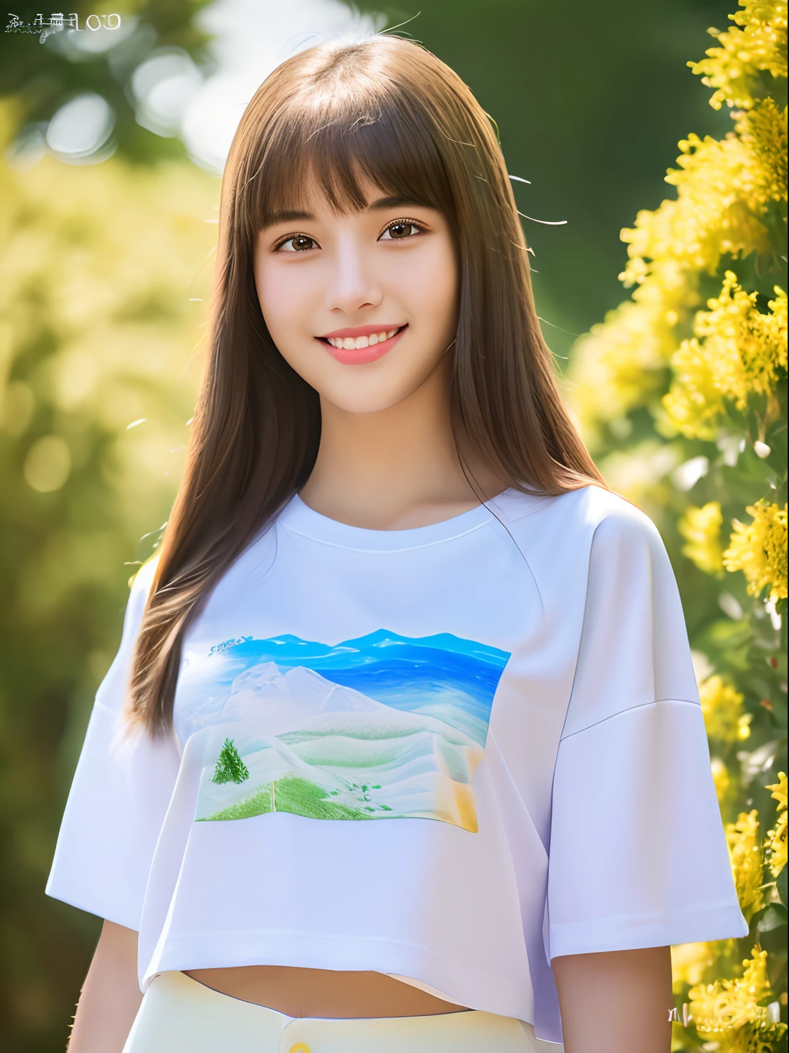 1 girl,full body,high school student,plain white t-shirt,light smile,
master piece,8k,(master piece,ultra high resolution:1.5),(master piece,photorealistic:1.5),(master piece,best quality,ultra detailed:1.5) master piece,detailed eyes,master piece,detailed face,