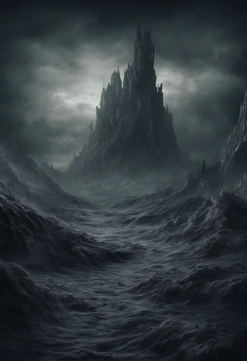 ocean floor，Undersea volcanic eruption，magma，vapour，8K分辨率