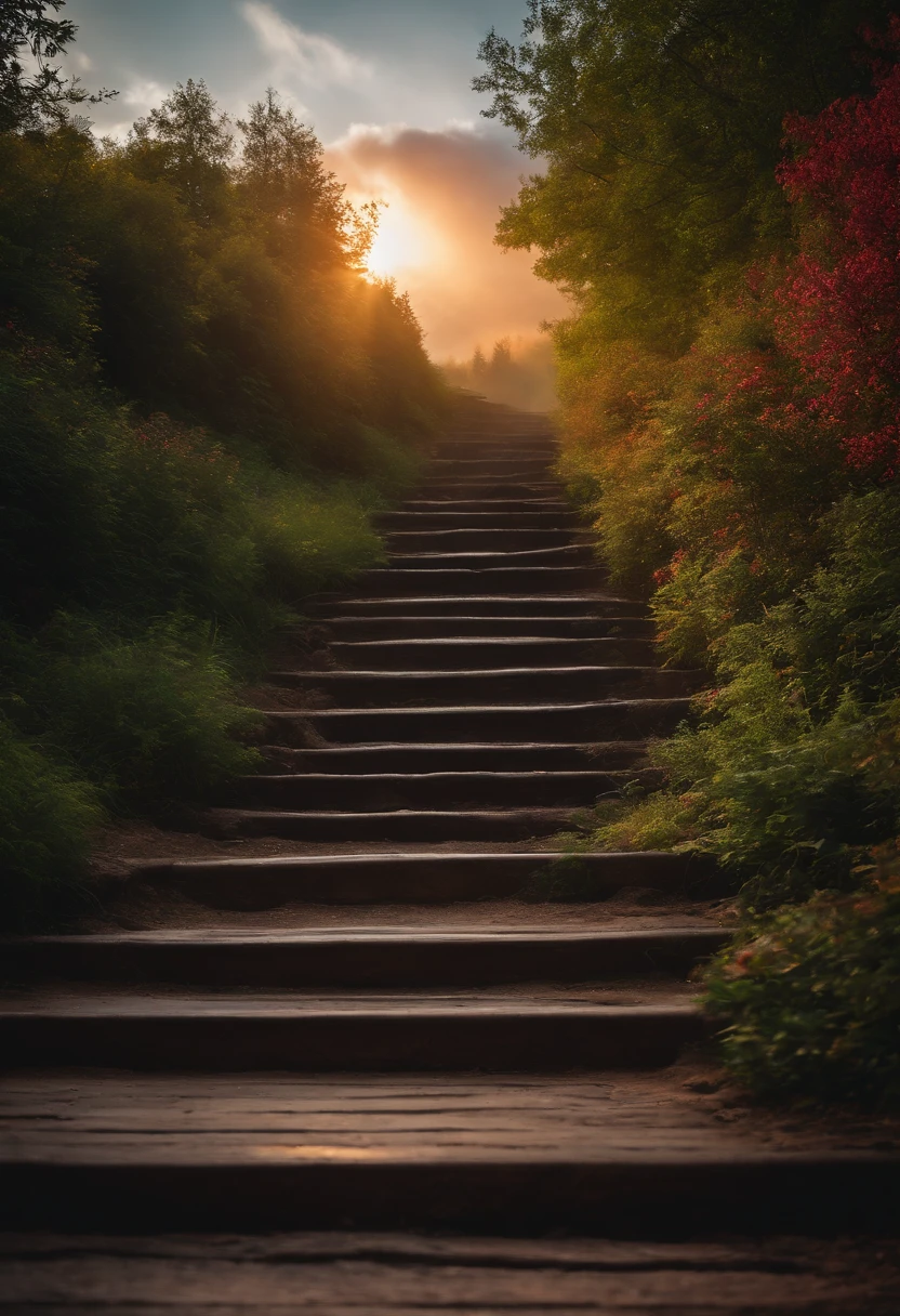 Close-up of the stairs leading to the rainbow sky, stairway to heaven, A very colorful heaven, stairs from hell to heaven, Leading to the Sky, Rainbow clouds, Colors of Heaven, Rainbow Trail, Colorful sky, Rainbow clouds, Heaven!!!!!!!!, rainbow, Rainbow colors, Psychedelic sky, In beautiful colors, Irridescent color, colorful dream, colorful skies