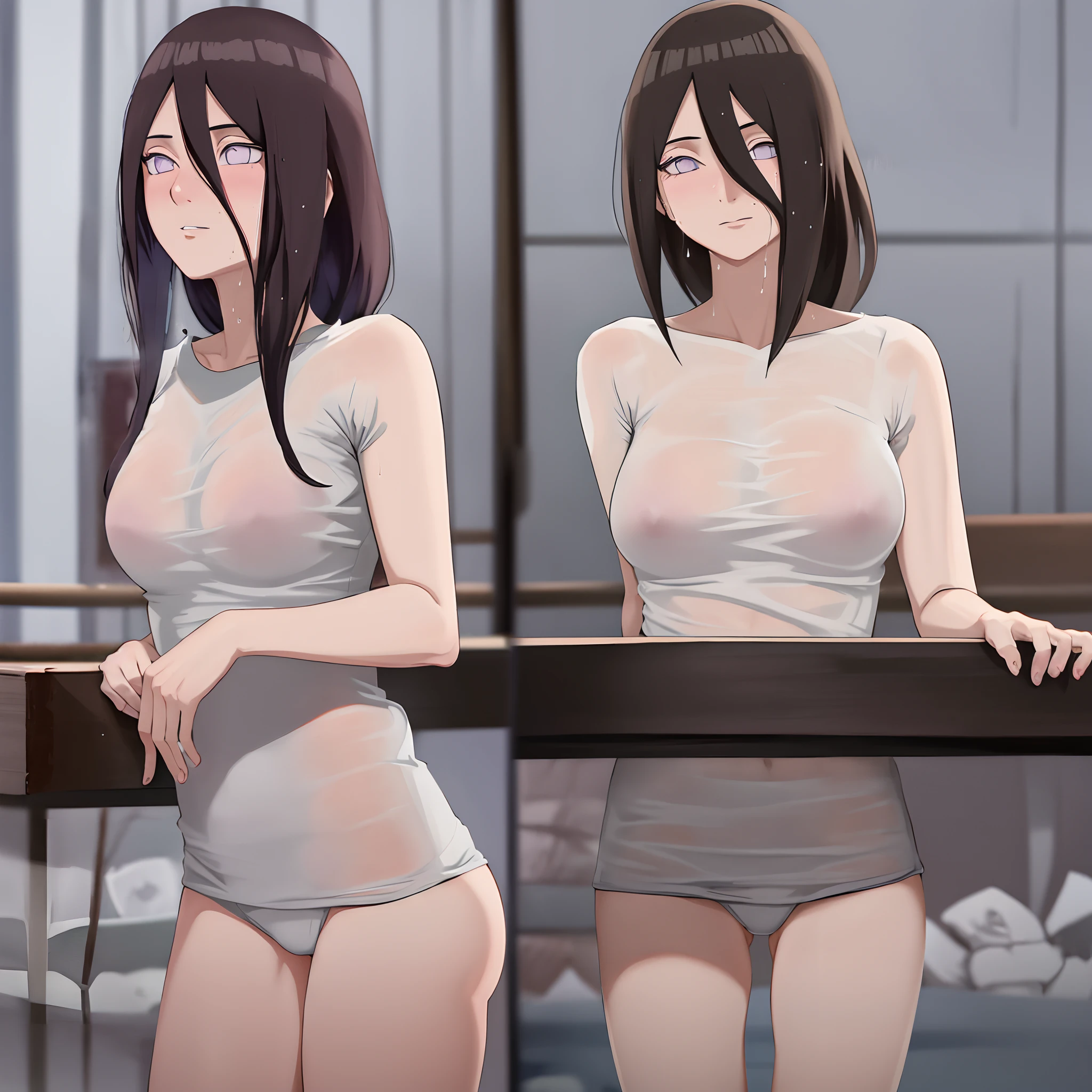 tmasterpiece, highly detailed, best qualtiy, 超高分辨率, 1girll, 独奏,(Hinata flower proportions:1),Long hair hanging low, Hair Band, Hana's purple eyes, pony tails, Beautiful, Beautiful woman, Perfect body, perfect breastm, Wearing a white baseball shirt, Wearing a baseball cap, On the baseball field, holding a Baseball Bat, view the viewer, Slight smile, Realism, Masterpiece, Textured skin, Super detail, High detail, High quality, Best quality, 1080p, 16k,Bigboobs,Be red in the face,Blushlush,perspire,Sweat profusely,There are a lot of water droplets on the face,
