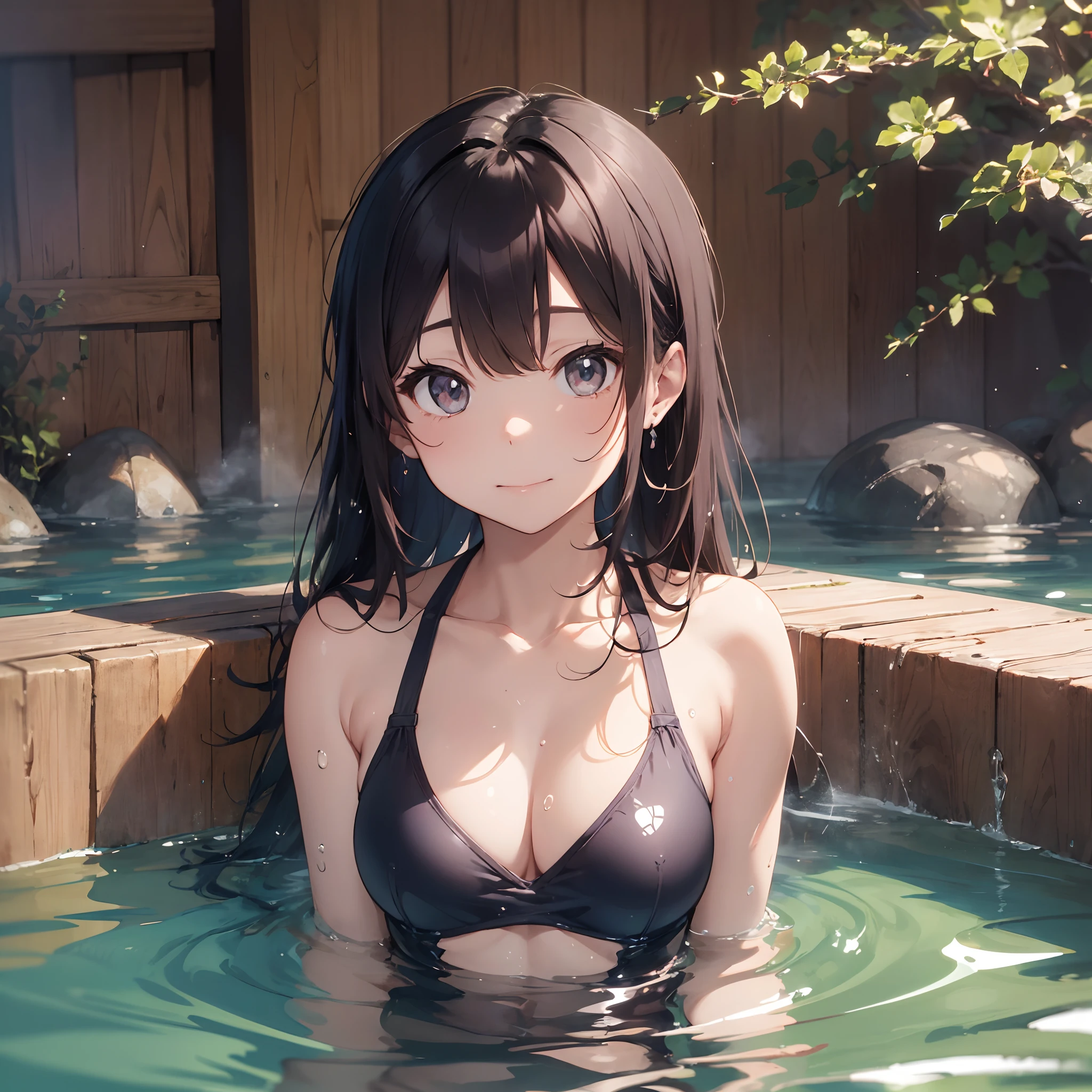 hight resolution、in 8K、hot onsen、steam、steam、
One beautiful young woman、
(Soft Saturation:1.3)、(light skinned:1.2)、
(hyper detailed background、细致背景)、bokeh dof、
Romper,Portrait of smiling girl。When viewed from the front、The composition is symmetrical。
Look straight at you with serious eyes、Romper,((silber hair)),
(swim wears)、(The bikini)、(School swim wear),middlebreasts、
strong lights、front lit、
(r:1.3)、(cowboy shot:1.2)、break
Angle from the front、
「Hot springs in the deep forest。Silence spreads around you、lots of trees々Swaying in the wind。Hot spring water gushes softly on the surface of the water.、Warmth that envelops the whole body。Soak slowly in hot water、While feeling the effect of a pleasant hot spring、Take a deep breath。The breeze and birdsong rings in your ears、Surrounded by the sounds of nature、Relaxing。Without thinking、Just surrender to the blessings of the hot springs、Heal the mind and body.。」
wakame、wakame、wakame、wakame、wakame、wakame、wakame、