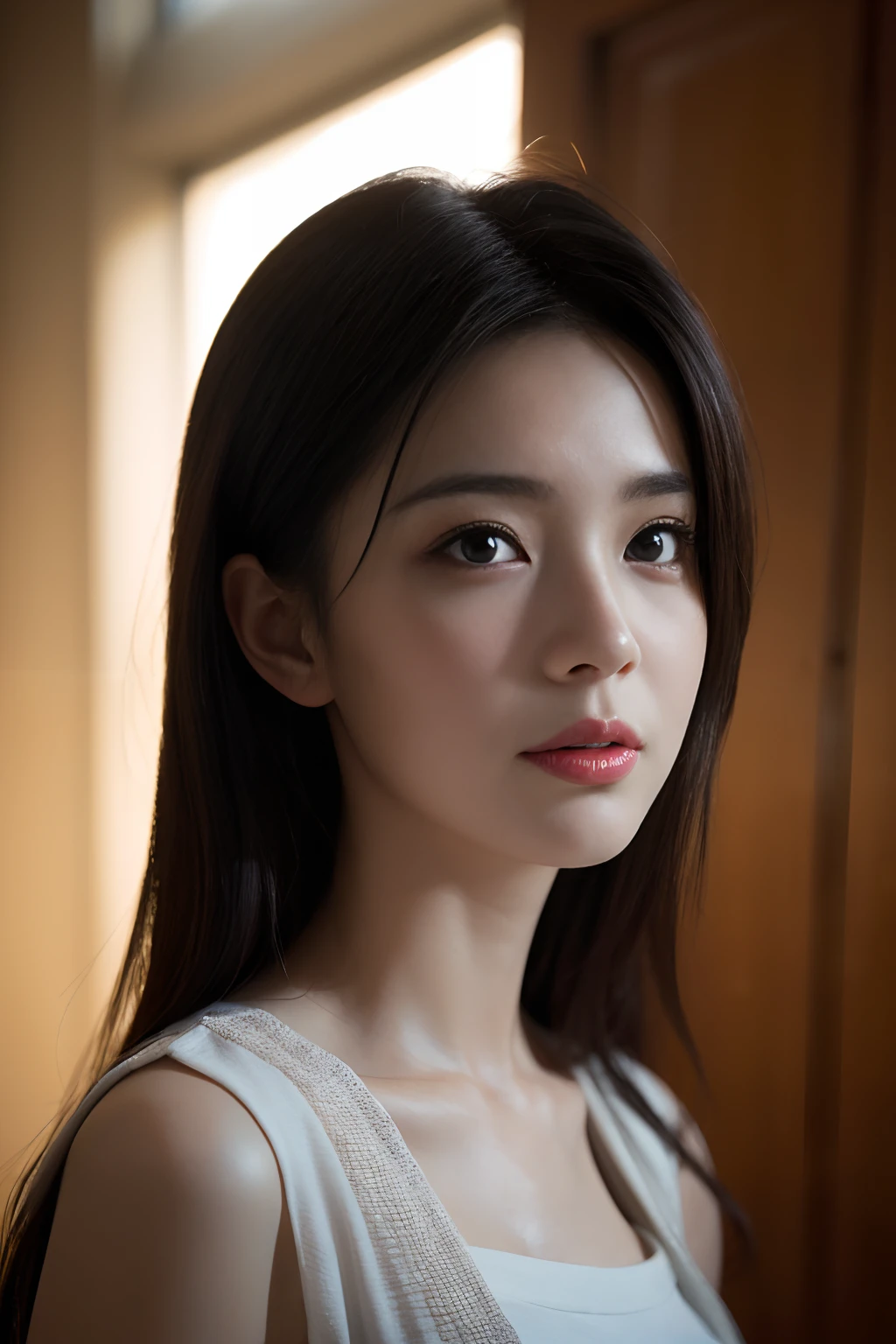 1 girl, dressed, (photo realistic:1.4), (hyper realistic:1.4), (realistic:1.3),
(smoother lighting:1.05), (increase cinematic lighting quality:0.9), 32K,
1girl,20yo girl, realistic lighting, backlighting, light on face, ray trace, (brightening light:1.2), (Increas...