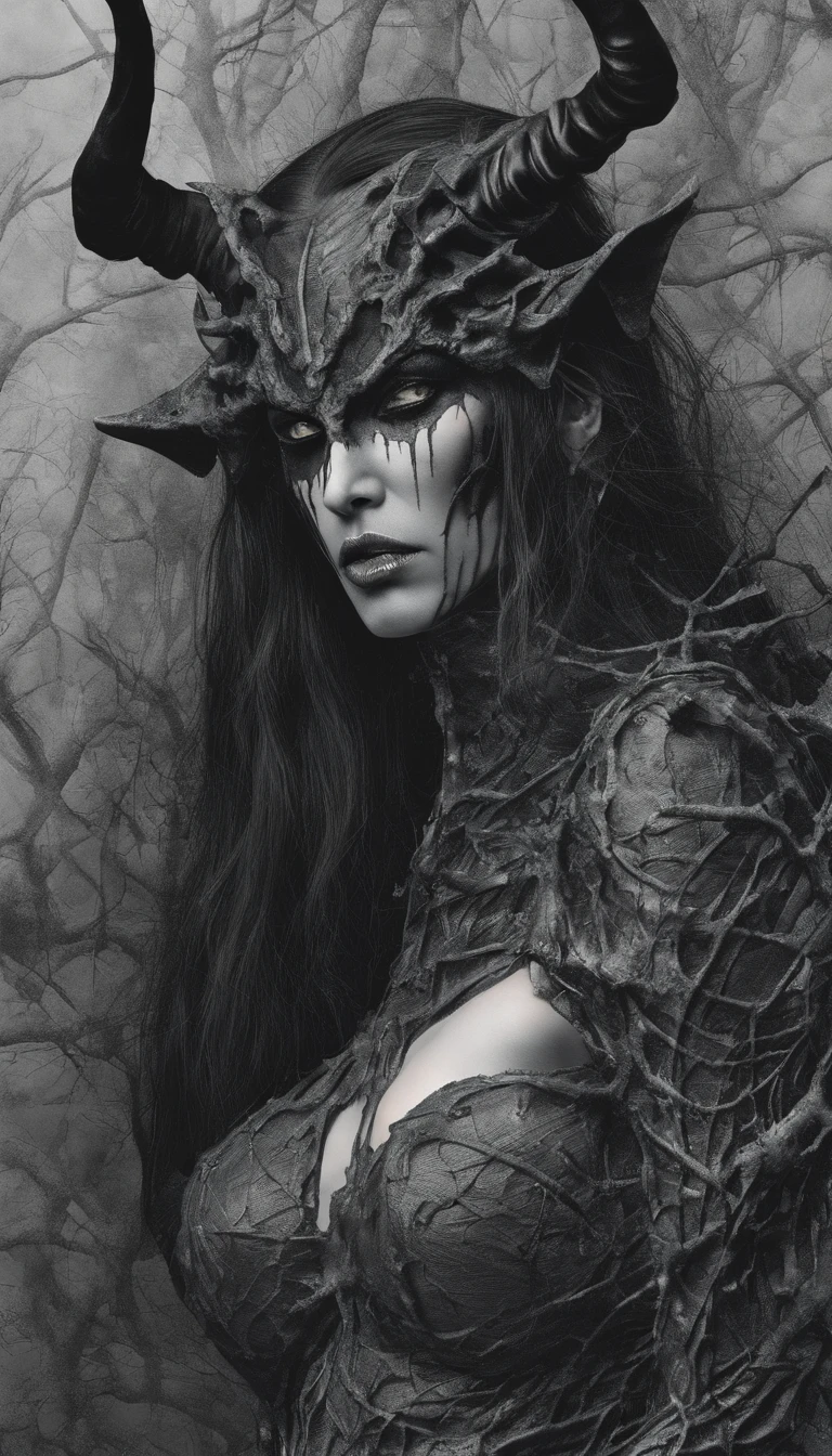 (carnage:1.5),(beautiful female model:1.5), (demoness with Large horns:1.25),(1 super muscular succubus with flayed skin:1.5), (covered in thick muscle suit:1.5), (exposed perfect anatomy:1.5),  high detail, best quality, masterpiece, finely detail, realistic skin texture, 85 mm art lens, f 1.2, sharp focus, 8 k high definition, insanely detailed, intricate,