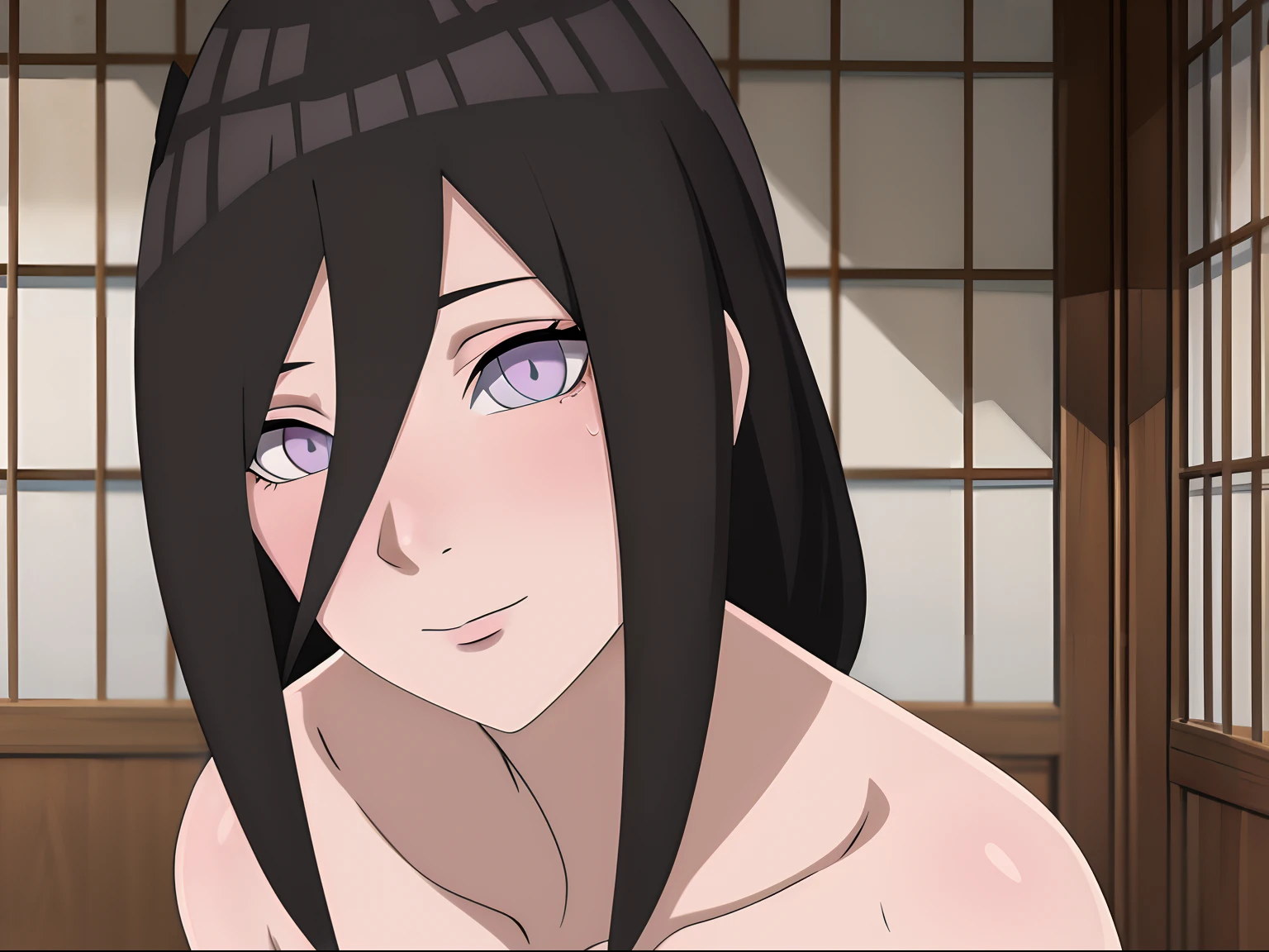 tmasterpiece， highly  detailed， best qualtiy， 超高分辨率， 1girll， 独奏，（Hinata flower proportions：1），Long hair hanging low, Hair Band, Hana's purple eyes, pony tails, Beautiful, Beautiful woman, Perfect body, perfect breastm, Wearing a nurse's uniform, in a hospital, Have a medical examination report, view the viewer, Slight smile, Realism, Masterpiece, Textured skin, Super detail, High detail, High quality, Best quality, 1080p, 16k，Bigboobs，Be red in the face，Blushlush，perspire，Sweat profusely，There are a lot of water droplets on the face，