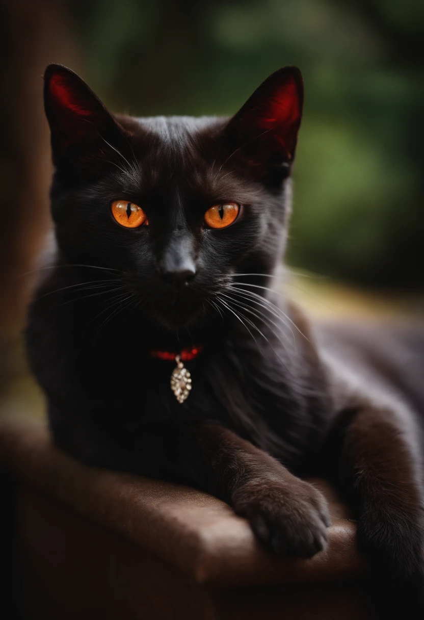 Gato vampiro, voador, do mal.