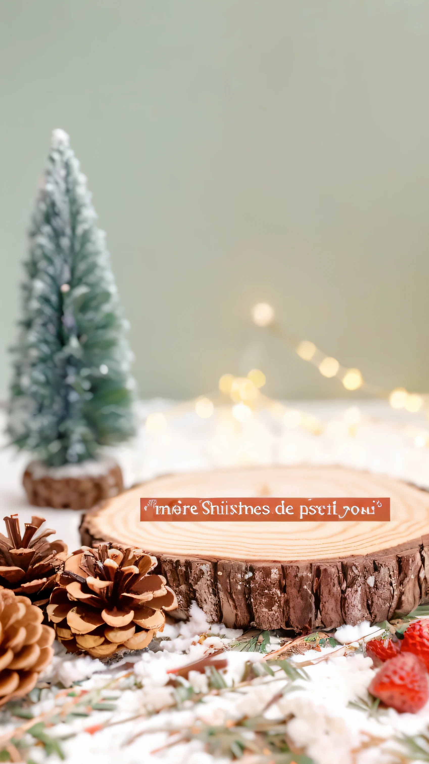 There is a small Christmas tree with pine cones and a pine cone, ๐ฒ๐, Directed by: Nandor Soldier, with a tree in the background, feito de madeira, ๐ ๐ก ๐ ๐ง, Um dia de paz, inspirado em Nadir Afonso, 1614572159, bolo', with a tall tree