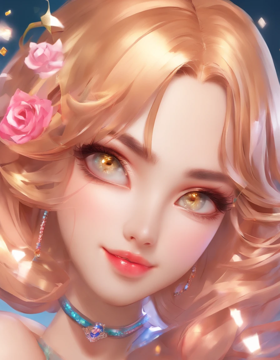 Very detailed, beautiful, highest quality, Professionally taken photos, Like a poster, detailed beautiful round eyes, beautiful detailed face, Whole Body Ezbian, Medium Long Hair, Casual Hairstyles, (Random color hair, Golden mesh), Big eyes, Random color eyes, Long eyelashes, Thick mascara, Dark eyeliner, (Huge breasts), (Bust about to burst:1.45), Wide selection, Thick waist), (Wide Hips:1.4, Toned thighs, Body Curves), 40 years old, woman, (White tight dress, white), Perfect Face, Perfect body, Sexy pose, (A shy smile), Random Location, nature, (alone), The light on my face,