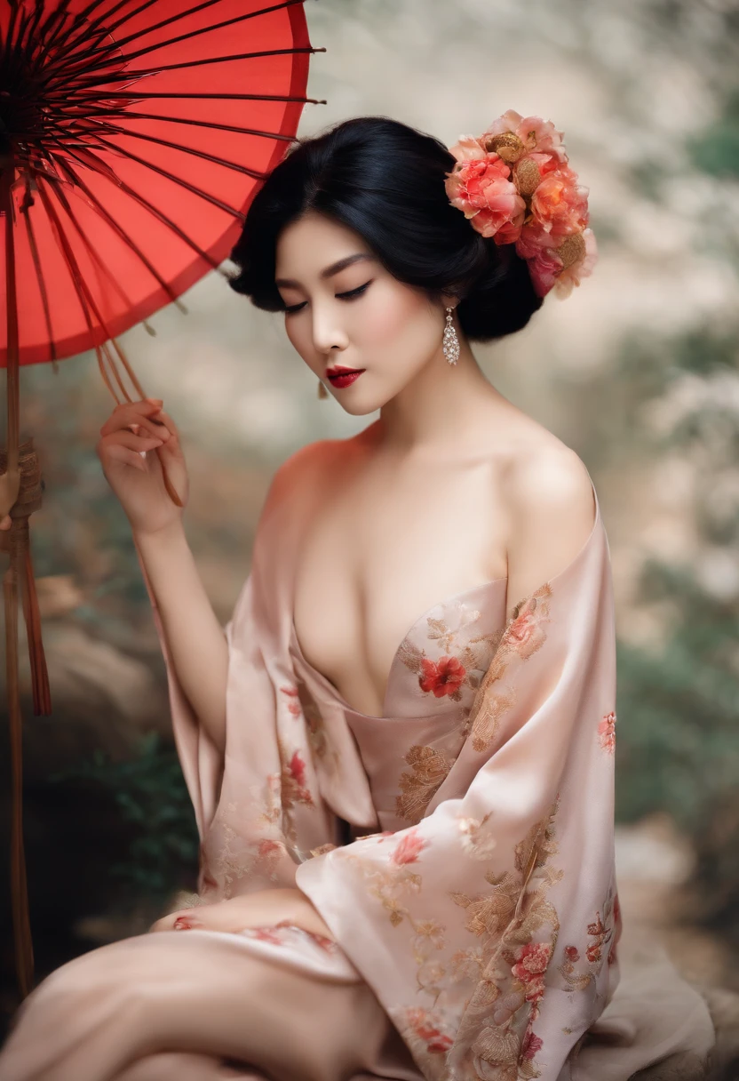 nude, Japanese, elegant.