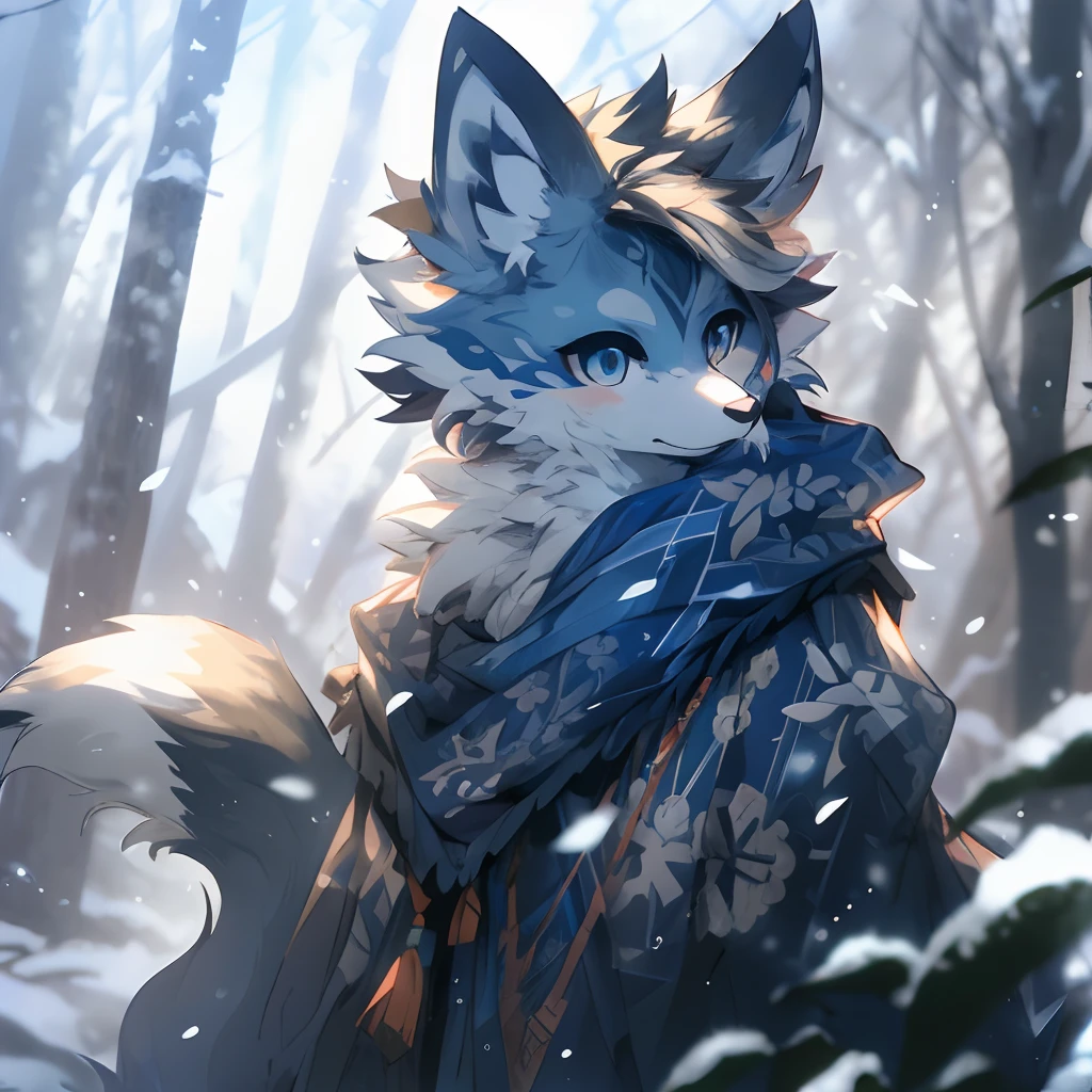 anime - style image of a wolf in a winter forest, very very beautiful furry art, winter concept art, trending on artstation pixiv, anime art wallpaper 4 k, anime art wallpaper 4k, 8k high quality detailed art, anime art wallpaper 8 k, 4k anime wallpaper, anime wallpaper 4 k, anime wallpaper 4k, fursona art
