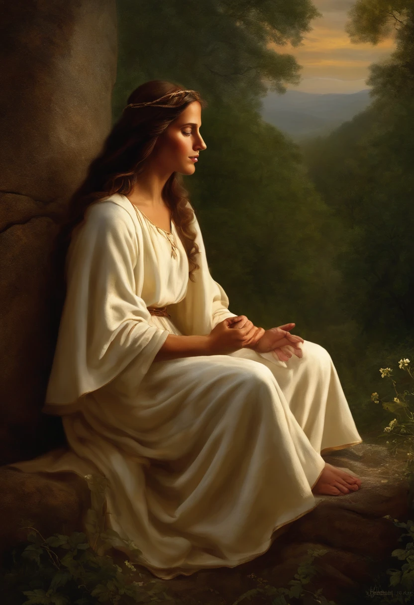 el "dama" met the Nazarene at the top of the hill.
Marta, Seeing Jesus, He threw himself at his feet, Giving vent to her tears, al tiempo que
exclamaba entre grandes gritos: «¡Master, I've been here, mi hermano no hubiera
muerto!»
Jesus, Entonces, He bent down and after picking her up he said: "Diez fe, And your brother will rise again.