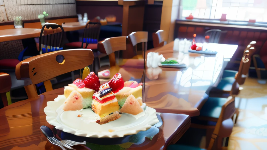 There is a cake with strawberries and strawberries on a plate, blog-photo, captured with sony a3 camera, high detailing!!, Detailed!!, taken with sony a7r camera, Happy!!!, Decorated height, restaurant!!, taken with canon 8 0 d, a cake, photo taken with sony a7r, masutepiece!!, [ photos realistic ]!!