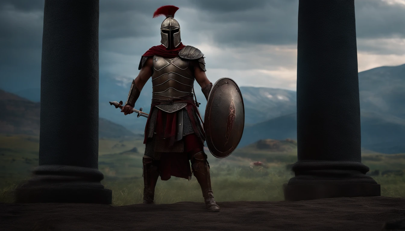 spartan warrior, Die on the battlefield , Bloody armor, Epic, 8K