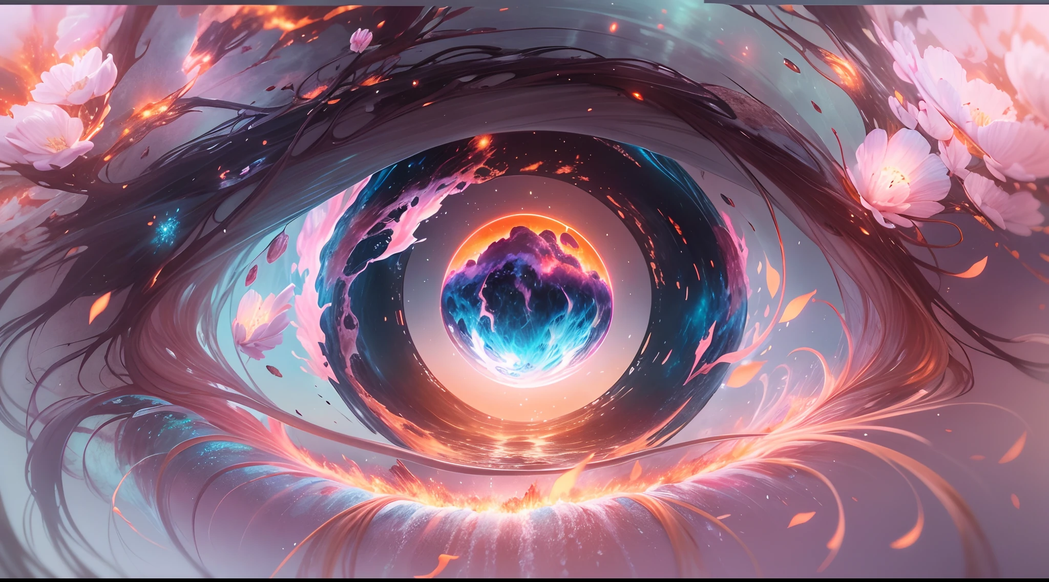 Best quality, Ultra-detailed, A high resolution, Masterpiece:1.2, hdr, hyper HD, Studio lighting, Extreme detail description, Vivid colors, Bokeh, Realistic, Photorealistic:1.37, Surreal, Icy reflections, (Huge volcanic eruptions),magma, Glowing embers, vibrant contrast, Peach blossom tree,Frozen sparks, Dynamic composition, (Lightning),Dramatic lighting, Enigmatic Atmosphere, Ethereal beauty, Explosive, A mesmerizing spectacle, A fascinating fusion, Contrasting elements, Engaging movement, An otherworldly experience, Mesmerizing dreams, Surreal landscape, blazing infero, Frozen Realm, Enchanting dance, The power to fascinate.