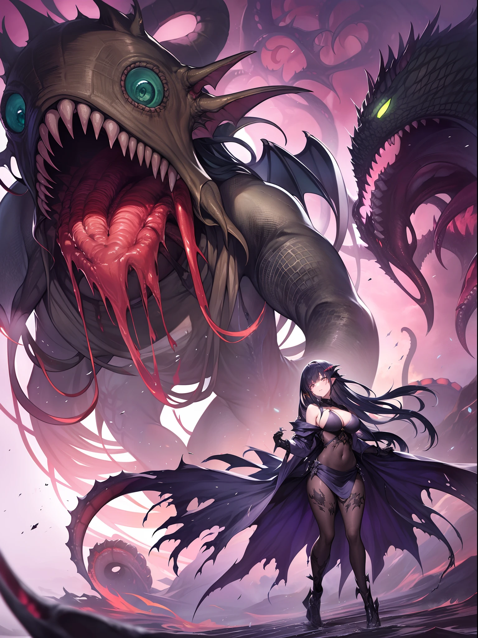Outrageous resolution、masterpiece++、top-quality++、ultra-definition++、ultra-definition++、4k++、8k++、from side、(Background Focus)++、((1)))+++Woman in clothes destroys city Cthulhu monster with sharp teeth in Cthulhu Mythos々Praise to bind、In Cthulhu Mythos, the monster of the Cthulhu Mythos has sharp teeth々Bind runes、In Cthulhu Mythos, the monster of the Cthulhu Mythos has sharp teeth々Magic to bind、Flying Above Cthulhu Mythos Monster with Sharp Teeth in Cthulhu Mythos々Bind、In Cthulhu Mythos, the monster of the Cthulhu Mythos has sharp teeth々Married woman detaining、In Cthulhu Mythos, the monster of the Cthulhu Mythos has sharp teeth々The president to be detained、Detailed contemporary art、Contemporary Art Style、Blake a man with sharp teeth in the beautiful modern Cthulhu Mythos monster々The Witch Who Detains、In Cthulhu Mythos, the monster of the Cthulhu Mythos has sharp teeth々Detaining college students、Contemporary Art Behans、In Cthulhu Mythos, the monster of the Cthulhu Mythos has sharp teeth々High school students detaining、In the beautiful Cthulhu Mythos, the monster of the Cthulhu Mythos has sharp teeth and a man々Female Jie to detain、A monster in the Cthulhu Mythos with shiny floating Cthulhu Mythos has sharp teeth々Debris that binds、In Cthulhu Mythos, the monster of the Cthulhu Mythos has sharp teeth々Bind、 In the dazzling Cthulhu Mythos, the monster of the Cthulhu Mythos has sharp teeth々Sparks that bind、In Cthulhu Mythos, the monster of the Cthulhu Mythos has sharp teeth々Chains that bind、In Cthulhu Mythos, the monster of the Cthulhu Mythos has sharp teeth々Bind、In Cthulhu Mythos, the monster of the Cthulhu Mythos has sharp teeth々The wind blows hair to bind、Blake Modern Beautiful、In Cthulhu Mythos, the monster of the Cthulhu Mythos has sharp teeth々Bind、Detailed clothing、Mischievous aura、Bewitching face、tall body、Mature body、seductive body、爆乳、detailed beautiful faces、detailed shiny eyes、Detailed skin、Full body break、detaileds、realisitic、4K highly detailed digital art、octan
