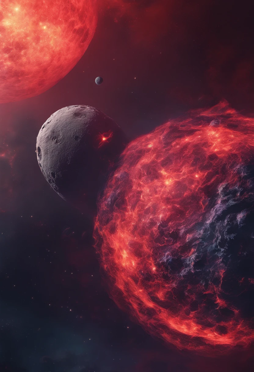 （Volcanic eruptions on the Moon:1.37）, (volcanoes：1.1）， ,Hot magma，Scorched black rock， (Sky volcanic ash），（rolling waves：1.0），Fire red sky，destroy，Epic graphics，shocking effects，,Photography,Barnett S......,Photorealism,Imaginative,Otherworldly,Image from the work of Darren Aronofsky,Quixel Megascans Render,The picture is from Roger Deakins's work,Bottom view,Beautiful lighting, --AR 9:16 --V 5.2 --Upper Beta --Stop 80