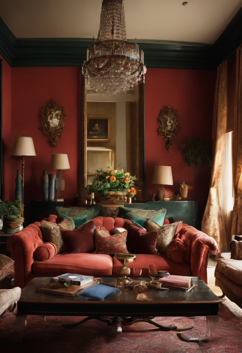 living room , There is a sofa to sit in front.