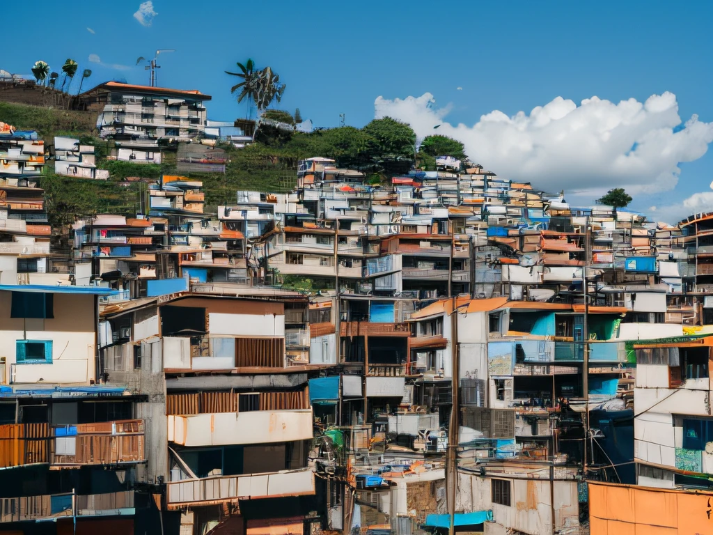 favela,made of wood,Colorful Ultra HD