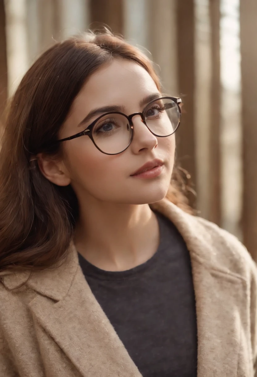 Estilo dos desenhos animados corpo inteiro ,cabelo castanho com rabo de cavalo , wearing glasses, different angles, folha de caracteres