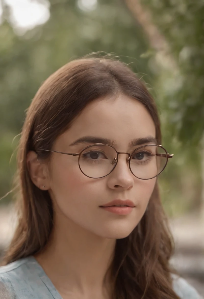 Estilo dos desenhos animados corpo inteiro ,cabelo castanho com rabo de cavalo , wearing glasses, different angles, folha de caracteres
