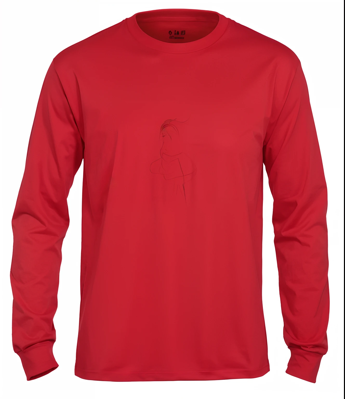 camiseta manga longa lisa mockup