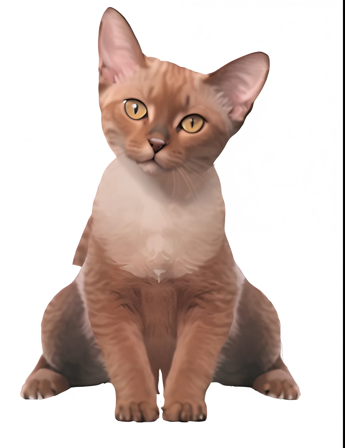 There is a cat sitting on white background, anthropomorphic female cat, tabaxi, aesthetic siamese cat, sphinx cat, sitting down casually, illustration of a cat, whole cat body, tabaxi male, human cat hybrid, cat design, with pointy ears, cat dog hybrid, an anthro cat, Sitting down