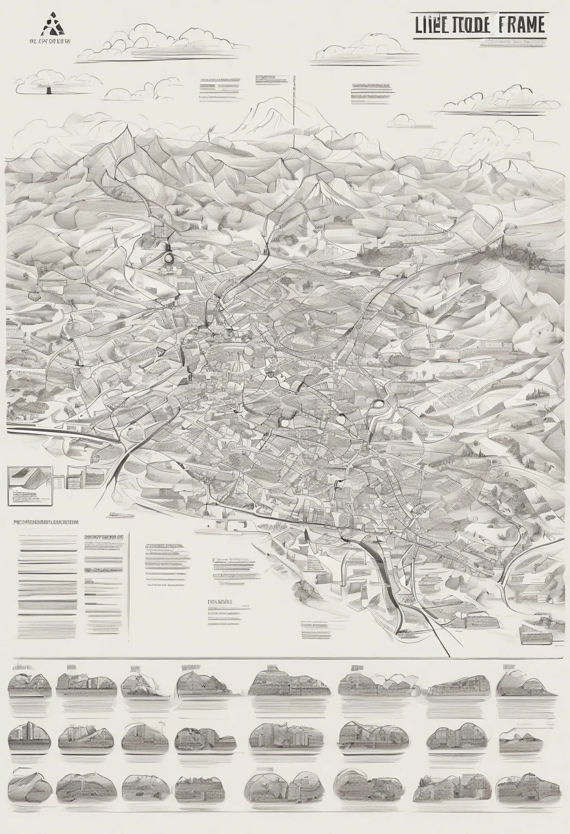 the map with the 21 stages of the Tour de France