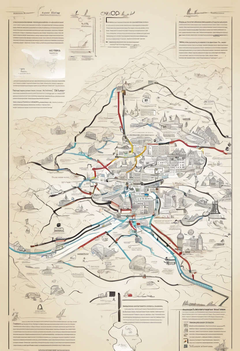 the map with the 21 stages of the Tour de France