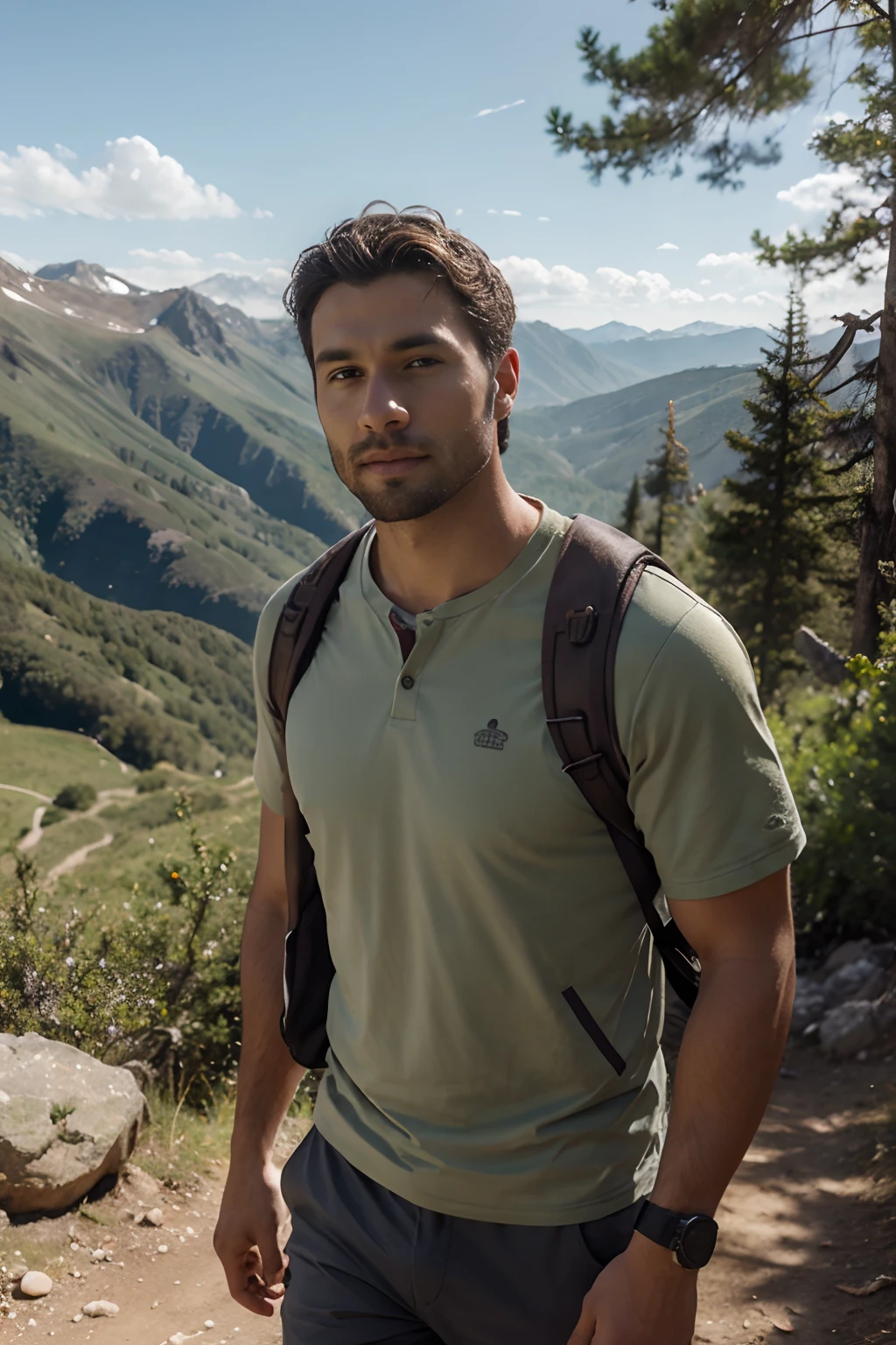 a common looking guy on a hike