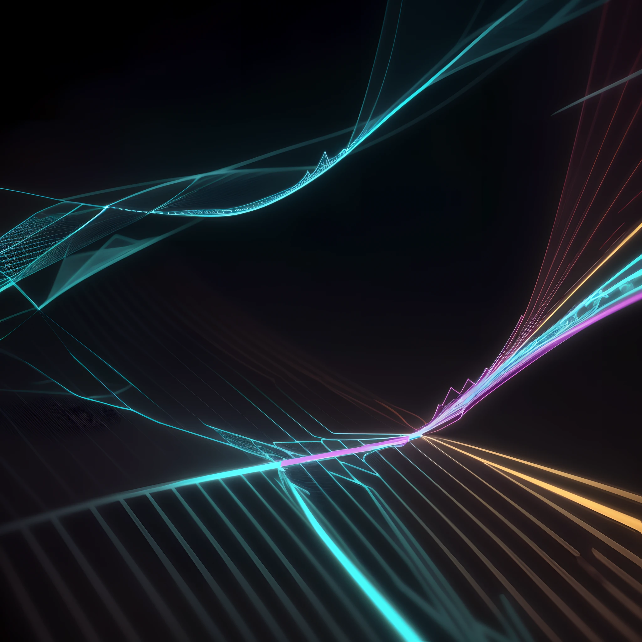 Engaging 3D visualization featuring stunning graphs、glinting