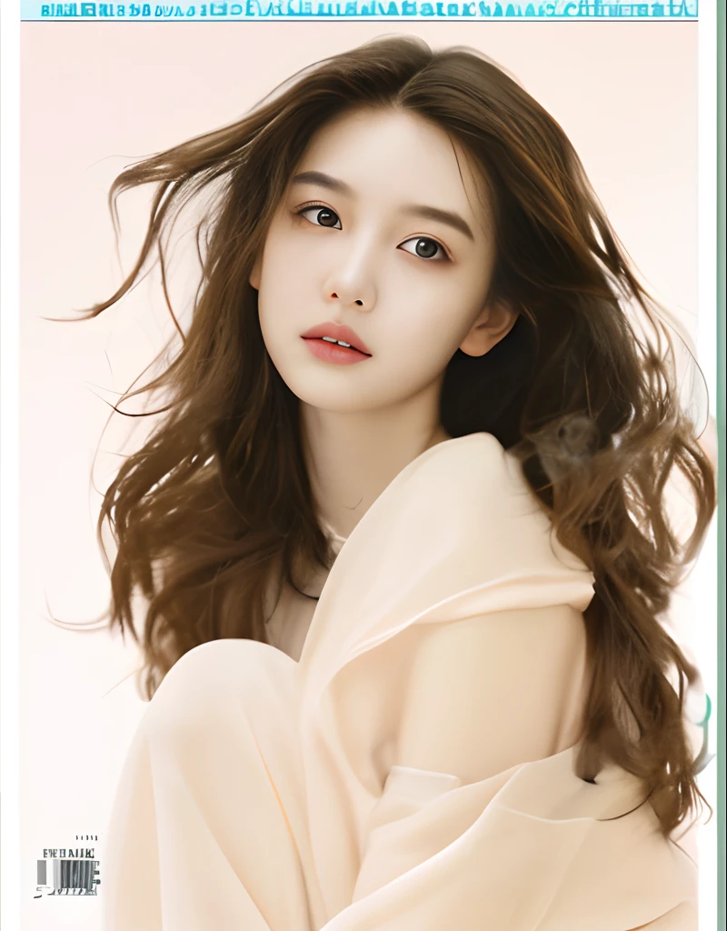 A girl with delicate facial features，MagazineCover