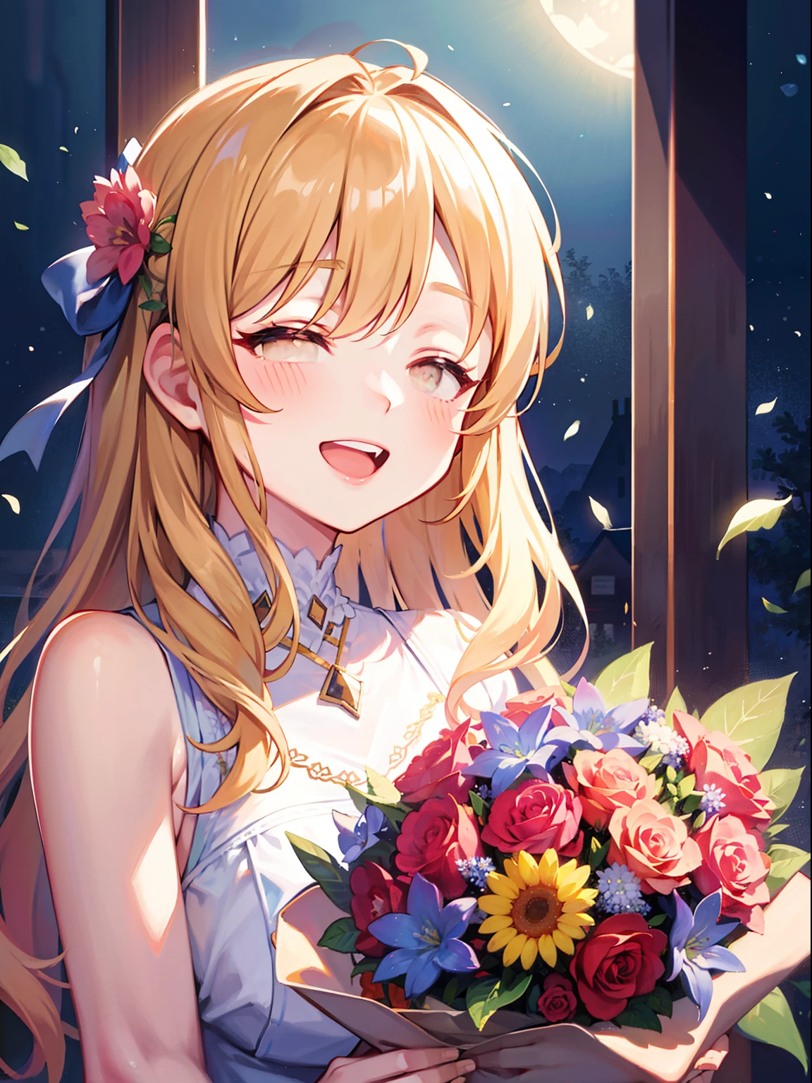 celebration、💐、Flower bouquet、Laugh、smil、kosmos、