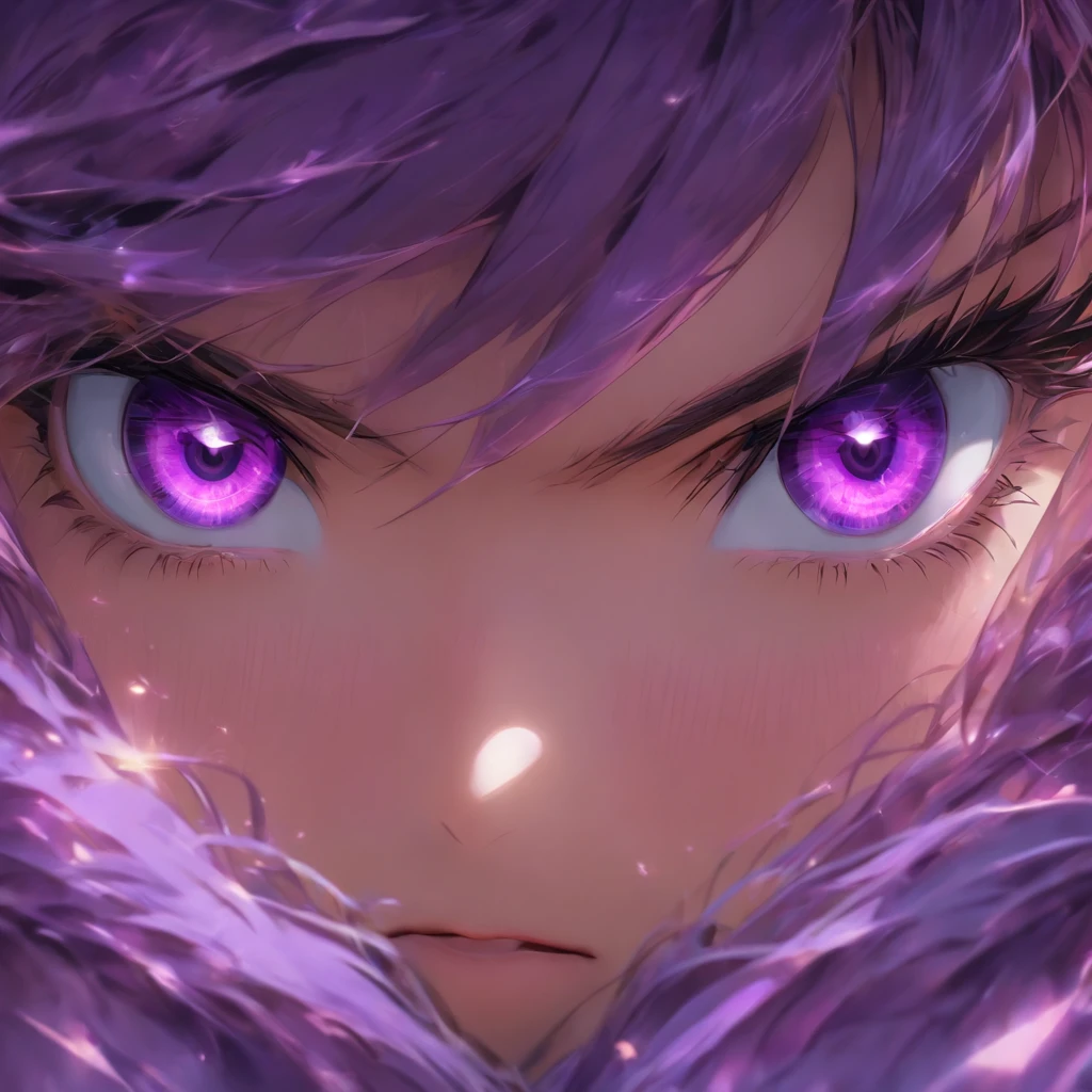 (Purple pupils), Top quality, Masterpiece, high resolution, 8K, Hoodie and anime style girl, One girl, detailed line art, Digital enhancement, Close up, Anime core, Flowing fabric,rot,Various expressions,The expression of the eye of peace,code