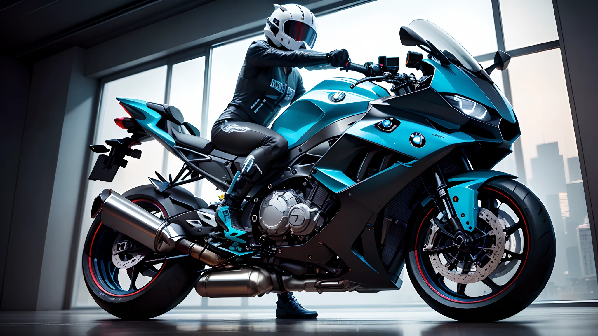 AMAZING_DESIGN,custom,BMW M5,FUTURISTIC_STYLE,MANY_DETTAILS,light_particles,light_,chrome,2 different_ colors,big,naked bike,super futuristic,alien FACE,extreme,beautufull,smart,crazy design,clean,cinematic,wonderfull,engagged,high quality,detailed details,super image resolution,subject in the frame,alway_new,morning time light