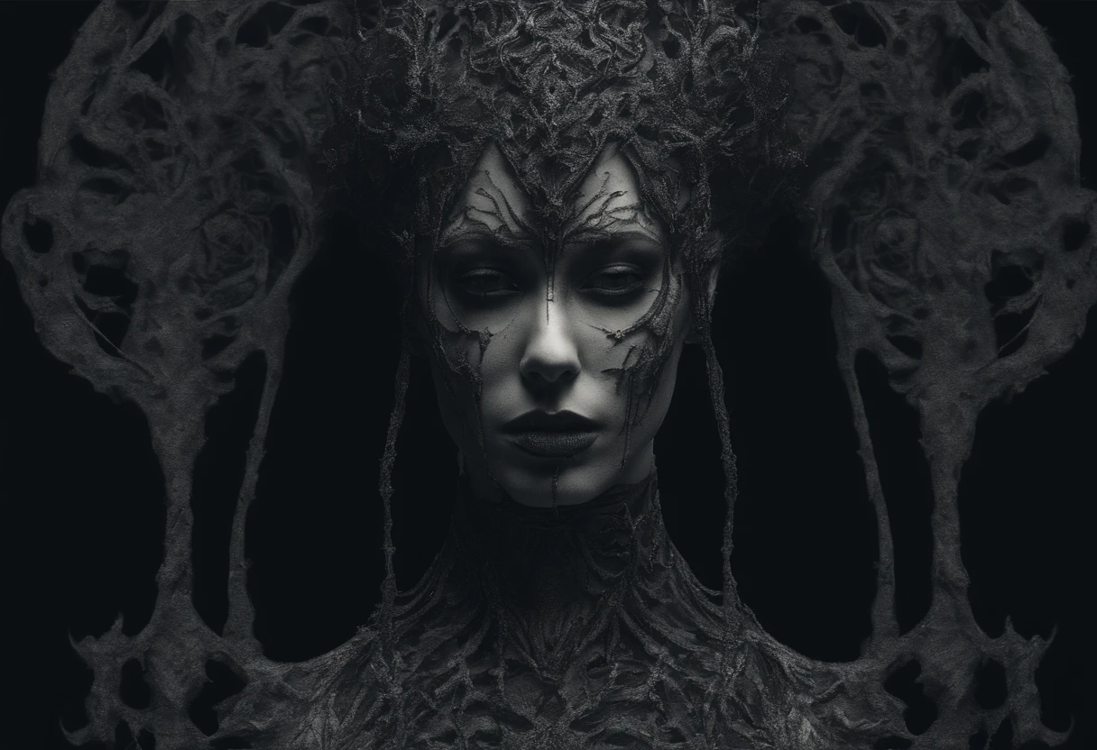 make a 4K woman animation character 30 years old with mysterious background vibes