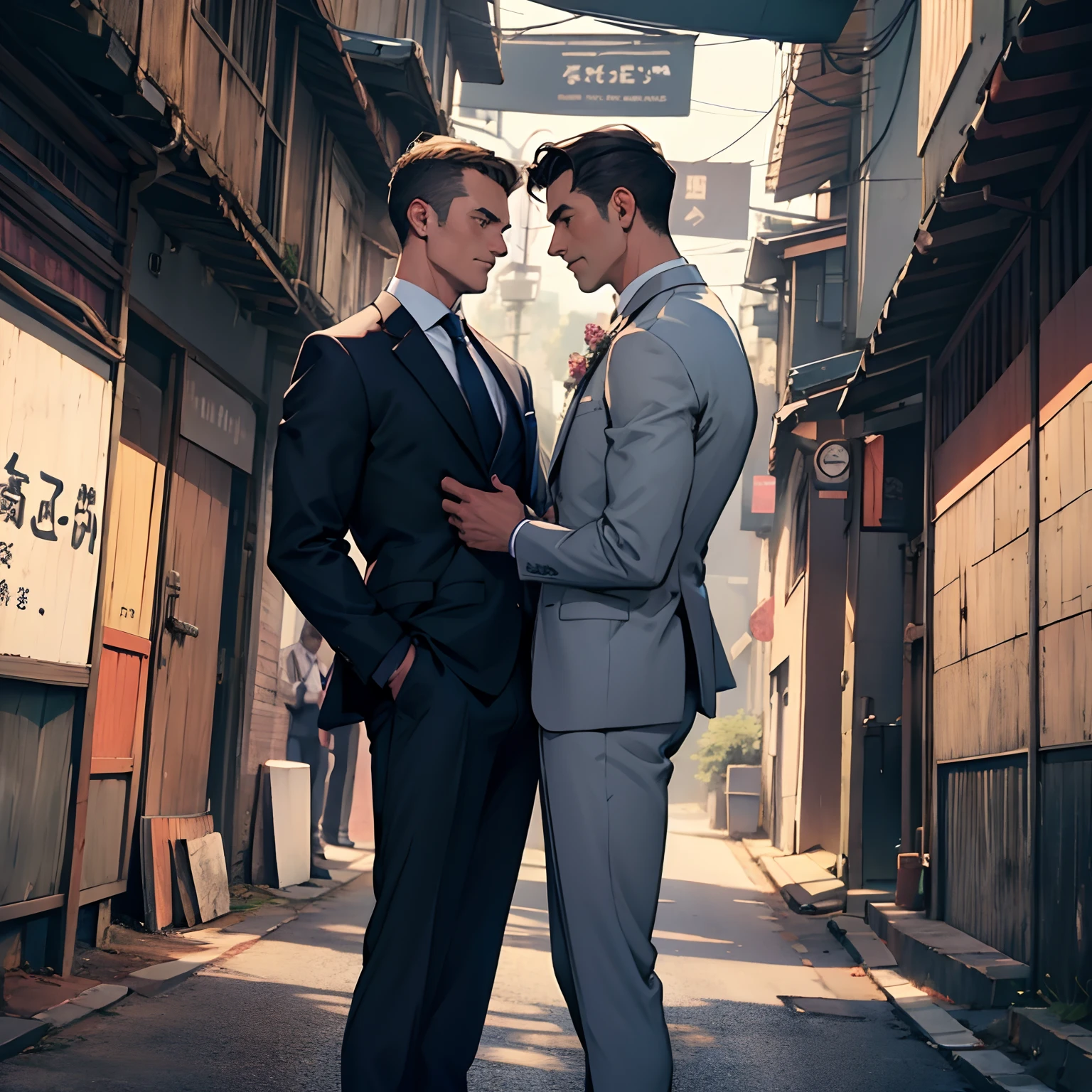 Two men、Suits