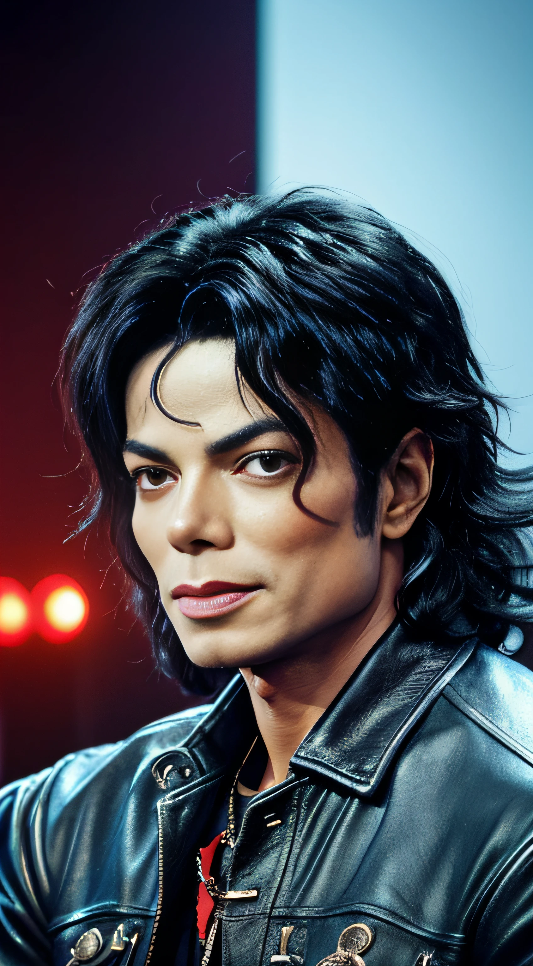 Please generate a realistic and detailed image [Michael Jackson]. alive these days, be sure to include vibrant colors, crisp textures and all relevant details. The image must be high resolution and visually impressive, Imagine being hyper-realistic to the point that you cannot differentiate what is real and what is not