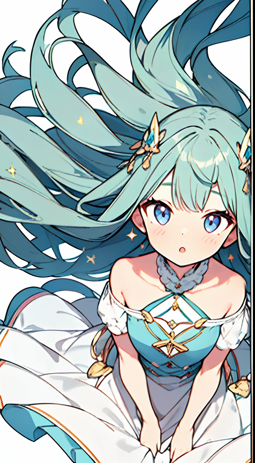 masuter piece, Best Quality,32K、Wallpaper, ultra -detail, Absurd beauty, 1Beautifulwoman、Big eyes with sparkly、Hair fluttering in the wind、:O、Smaller head、miscievous smile、Angle looking up from below:1.3、Angle from which you can see the whole body