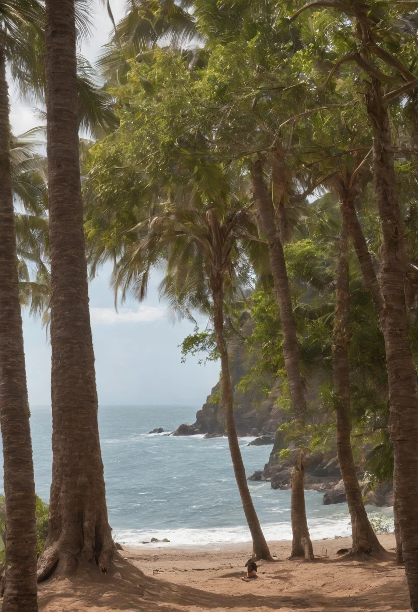 imagem em alta qualidade, A sea in the immensity, An image in the immensity with trees and forests that form a heart and in the center, a direita um barco guiado por um poeta, mar de sangue, poeta sobre a maresia de um mar de sangue, mar grande, poeta escrevendo, homem escrevendo, home no barco escrevendo, mar, Heart