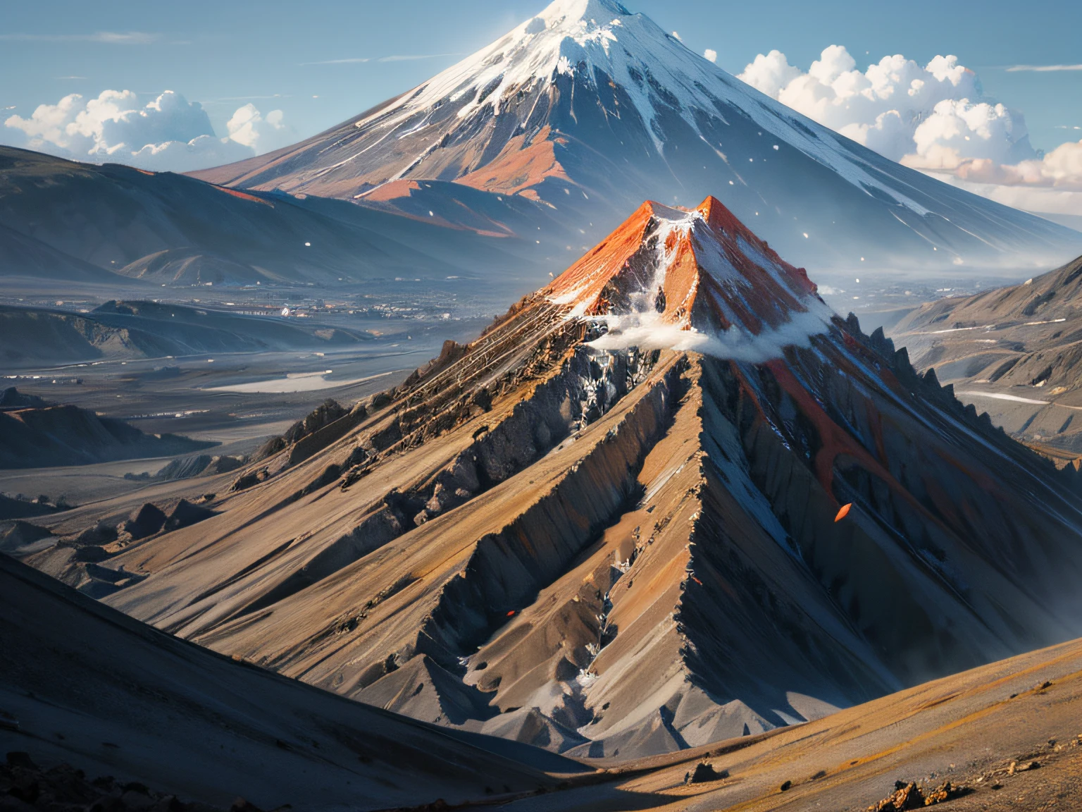 volcanoes，Volcano landscape 4K Ultra HD, 超高分辨率, (Photorealistic: 1.4), Best quality，Masterpiece，