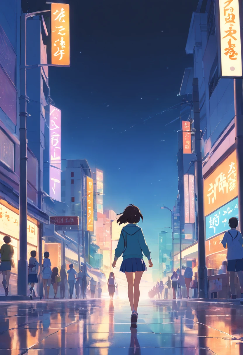Walking Girl。Laughing out loud。