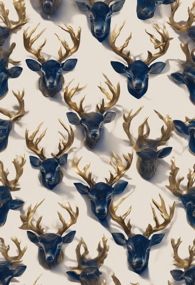 Nine-colored deer,Ceramic material,Ornaments,artwork of a,High detail,3D,Chiaroscuro, Cinematic lighting, god light, Cinematic lighting, hyper HD, High details, Best quality, A high resolution, Textured skin