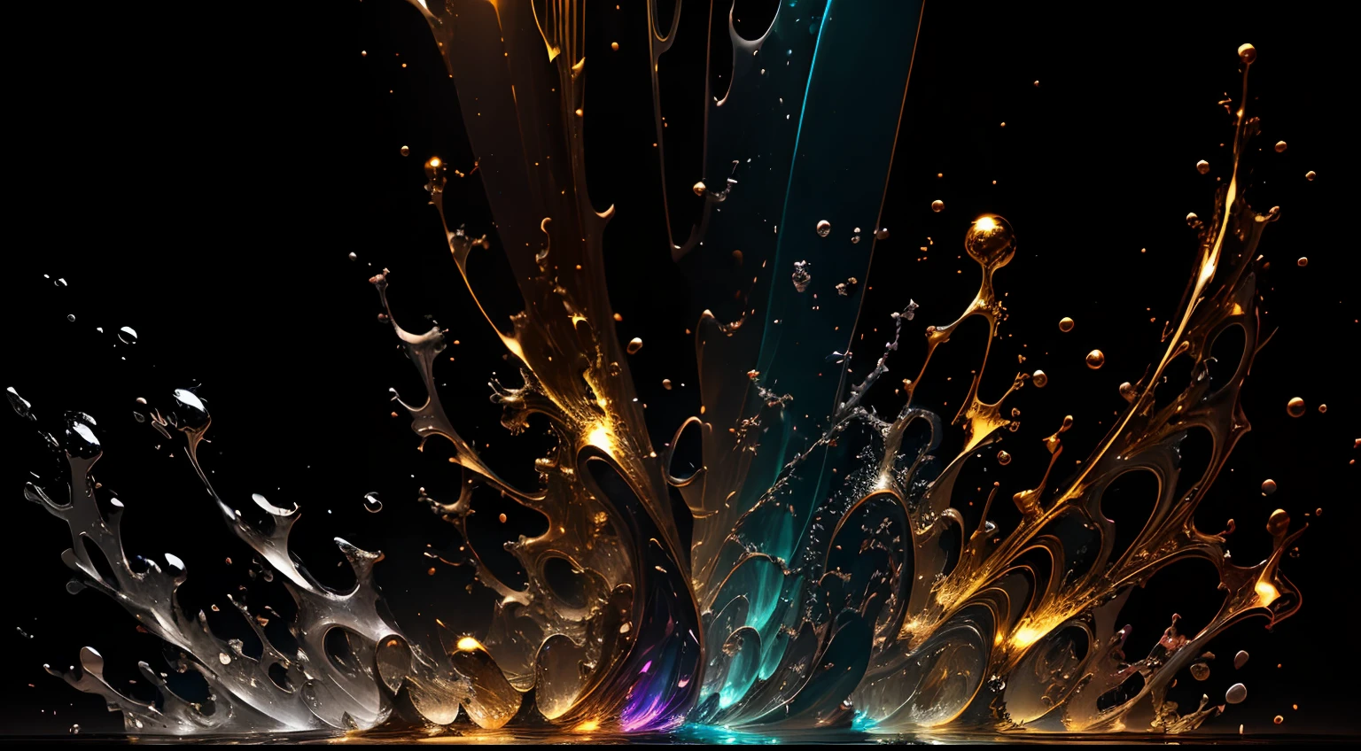 (Molten precious metals, Drops and gold spurs, silver, Copper mercury,They explode and flow.),Art by Alberto Severo ).Create compelling abstract works of art with an emphasis on fluidity and movement.. Use a rich and varied color palette, Blends color tones smoothly to create a feeling of continuous movement.. Explore the synergy between softness, smooth, Sharp shape, Dynamic Edge. Let the color gradient and blend., Give the impression of a whirlwind or energetic vibration.. Incorporates elements of nature., Like a gentle curve that resembles a sea wave., A lively explosion reminiscent of blooming flowers., or wires that resemble strong gusts of wind.. He fuses these natural motifs with abstract forms to create harmonious and attractive compositions........... Embrace the idea of serendipity and naturalness while allowing colors and shapes to take organic shape.. Empowering art to unfold as a journey, Invite viewers to explore and interpret the depths of the abstract landscape.. This piece of art should inspire a sense of wonder and passion......, Immerse viewers in a fascinating world of colour and shape.. The combination of abstraction and nature will take the observer to the realm of fantasy and excitement..........., Leave an unforgettable impression of beauty and creativity.
