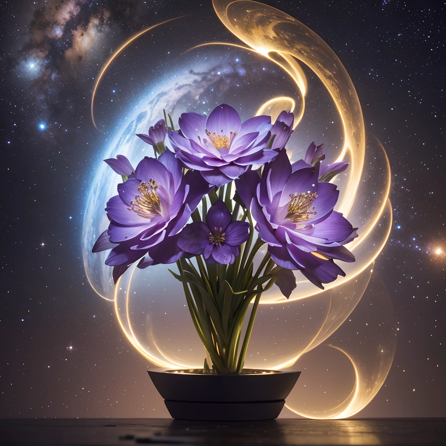 pareidolia photography, Tilt-Shift photo of Andromeda wins Astronomy Photographer of the Year award. Geometric flora blooms in algorithmic gardens, technological oases, baked to perfection, golden, Miki Asai Macro photography, close-up, hyper detailed, trending on artstation, sharp focus, studio photo, intricate details, highly detailed, by greg rutkowski