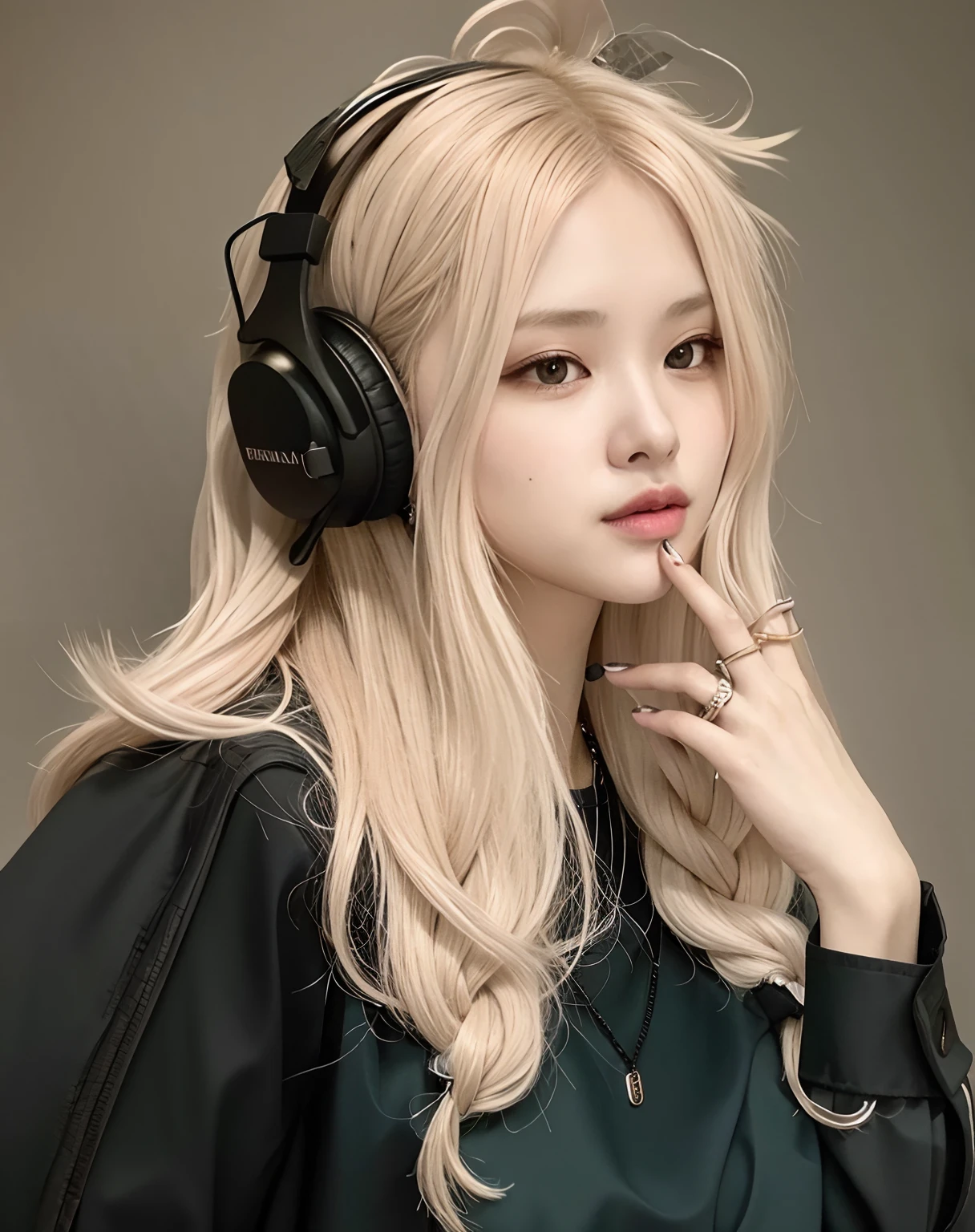 Blonde woman with headphones smoking a cigarette and looking at the camera, ava max, ****** perfeita de cabelos brancos, com fones de ouvido, Anna Nikonova aka Newmilky, com fones de ouvido, linda Delphine, uma ****** com cabelo loiro, her hair is white, Streamer do Twitch / Jogador Ludwig, ****** com cabelo branco, Anastasia Ovchinnikova, Taran Dasha, Yelena Belova