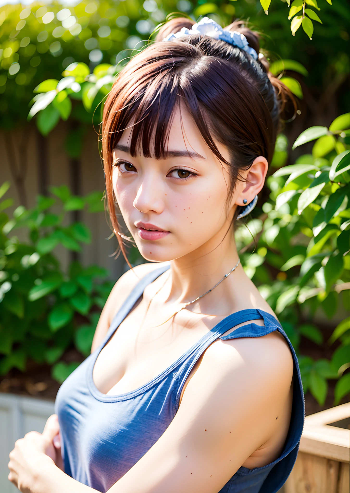 (((One girl,alone))),(Highly realistic photos, High resolution, Detailed face, Beautiful Eyes) Japanese women, 30 years old, Cute Face, Nice body, Medium chest, ,Hairstyle, Take a photo book,Healthy Body,Thighs、turn over、I can see her panties,Chunli