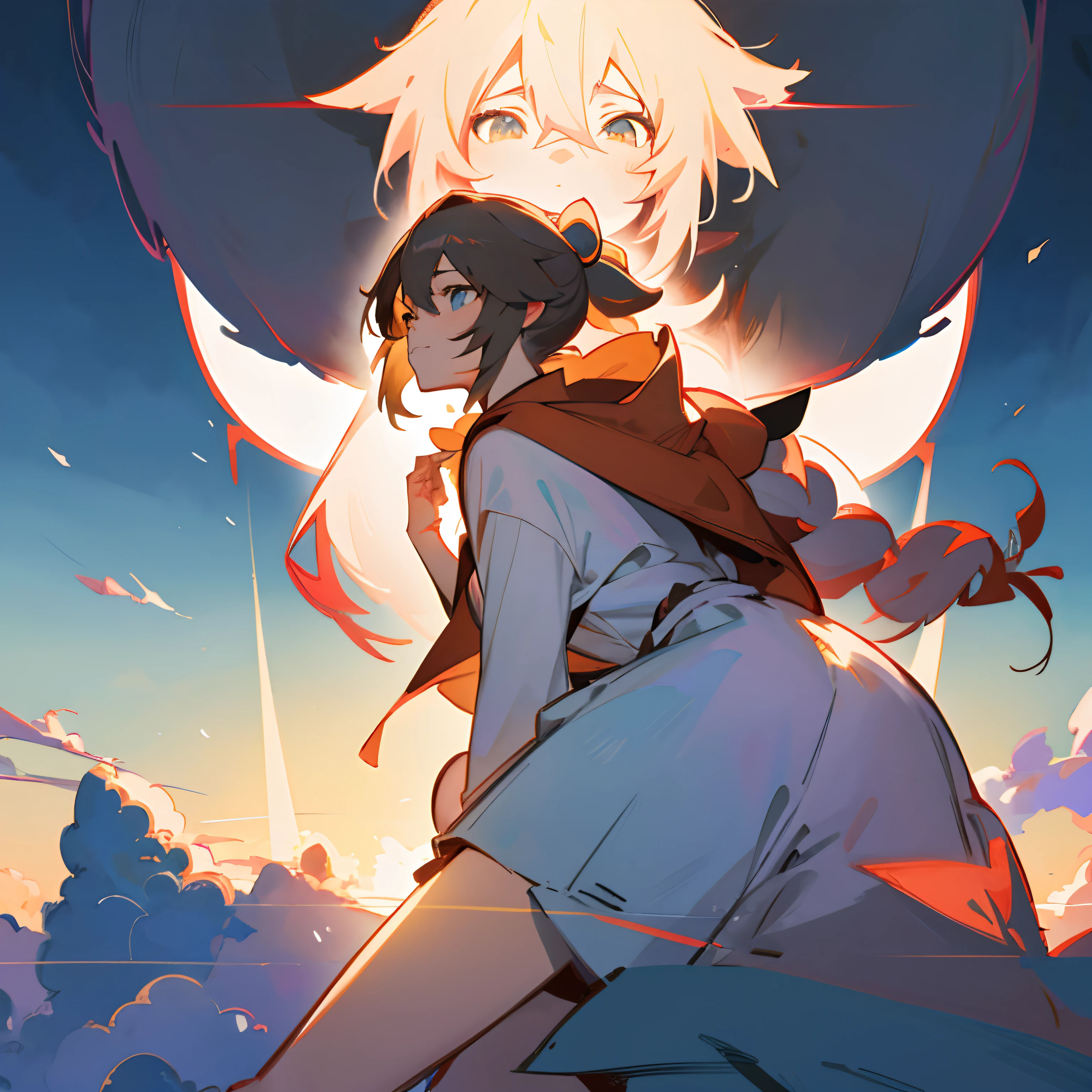 anime artstyle, artworkin the style of Hayao Miyazaki, artwork, looking to the side, beautiful lighting, looking to the side, colourful highlights, beautiful lighting, anime artwork, anime concept art, anime couple hugging each other, anime couple kissing, couple nuzzling, girl eyes closed, guy and girl, tied up hair bun, guweiz and makoto shinkai, guweiz, sakimichan and makoto shinkai, lovely couple, hoodie, wearing hoodie, artwork in the style of guweiz, anime style portrait, kawaii realistic portrait, boy and girl, growth of a couple, beautiful anime portrait, kawacy, couple pose