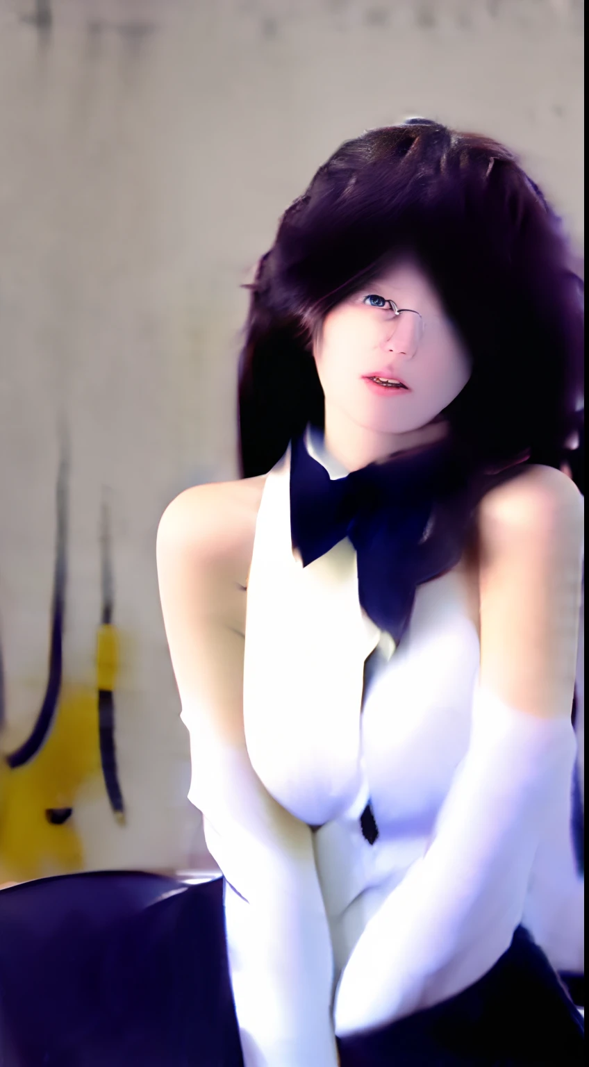 (((Super cute extreme exhibitionist schoolgirl on a crowded train)))..((Wearing bow tie and white swooping open shirt（off shoulders））（（Black tight skirt））: 1.5.)) 40k, Photography, masutepiece, Best Quality, dark grey background, ((1 Gorgeous bright-haired girl with beautiful eyes, She wears glasses on her beautiful face, )). White skin, Poses variadas、【【Schoolgirl getting on all fours】】((Beautiful breasts :1.1)), ((((, Braless)))), (Exposed breasts）0p、mix４, (Best Illustration: 1.1), (Best Shadow: 1.1), tongue、Vaginal orchids、Runny Vaginal Discharge、Blowing tide、Very beautiful breasts、Grasp your breasts with both hands、 Spread your legs、sexual excitement、Sex Expressions、shinny skin。realisitic、Photorealsitic:1.37)、）、(Kpop Idol)、(Pink blush)、(illuminating)、[[Open legs、Spread your legs apart]]、((erectile nipple))、(Puffy eyes:1.２)、 (Slim legs)、erotick、nffsw、Highly detailed ambient occlusion、Natural and harmonious composition、fine-art photography、 Exposed crotch, exposed lower abdomen, Best Quality, masutepiece, Ultra high definition, (Photorealistic:1.4), Raw photo, (perfect body type), (slim:1.3), Slim abdomen, Perfect slim figure, Dynamics, (((Full-figured :0.9))), Solo,  deep-shadows, Unobtrusive, Cold Light 12000K, Highly detailed facial and skin texture, Detailed eyes, Realistic eyes, Beautiful detailed eyes, (Realistic skin), Attractive, 超A high resolution, A hyper-realistic, Highly detailed, (yawning), (((exhibitionism))), ((she is soaking wet)).Lower body slender