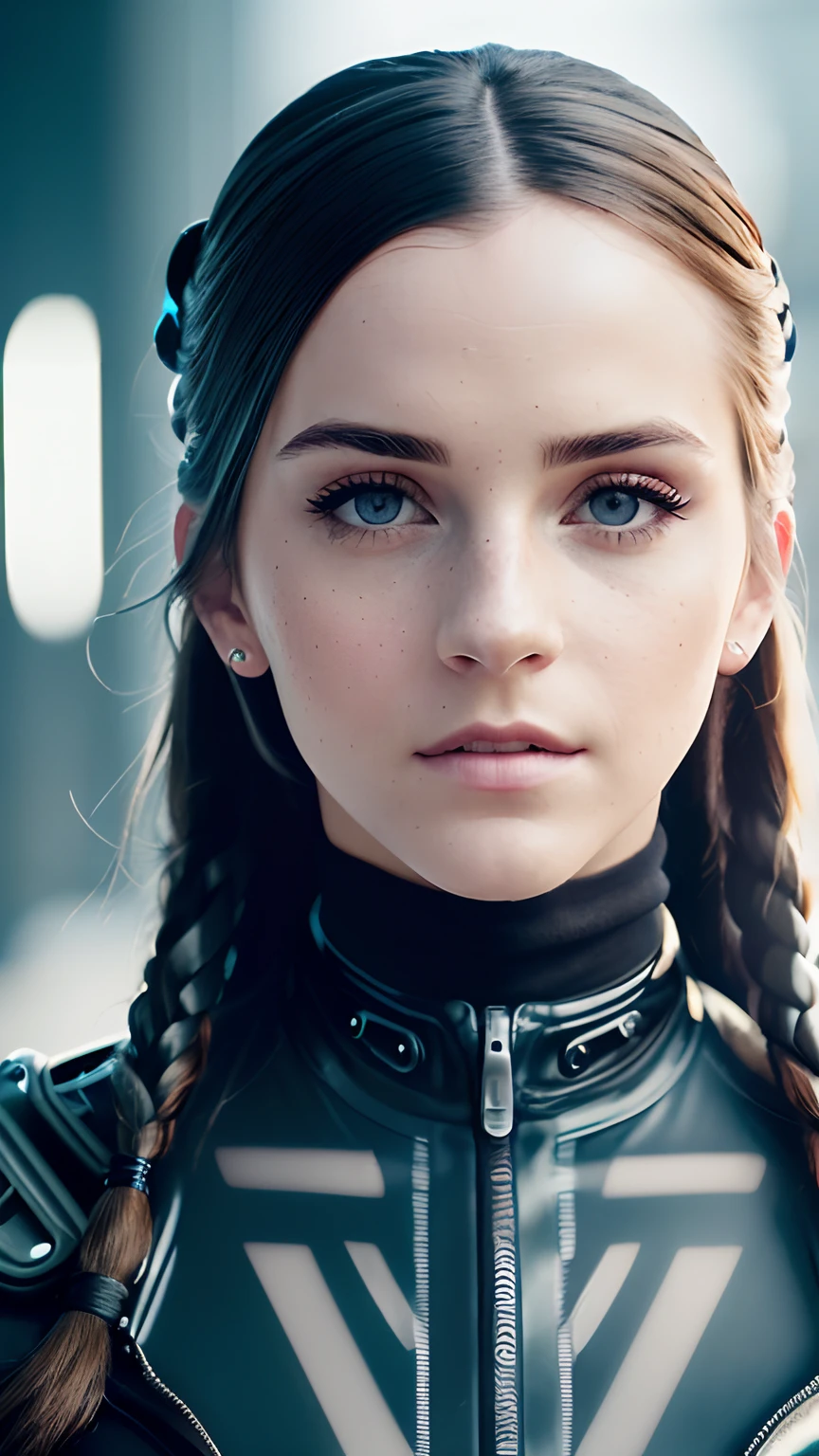 Emma Watson (Raw, analog, Nikon Z 14mm ultra-wide angle lens, award-winning glamour photograph, ((beste-Qualit)), ((tmasterpiece)), ((Realistic)), pores skin, sub-surface Scattering, radiant light rays, hight resolution, Detailed facial features, higly detailed, sharp-focus, Smooth, asthetic, extremely detialed, (extremely detailed eyes, extremely detailed iris), extremely detailed hair, Extremely detailed skin, extremely detailed clothing, Octane rendering, photo-realistic, realisti, postprocessed, max detail, realistic shadows, roughness, Natural leather texture, Real life, ultra-realistic, photo realism, a photo of a, 8K UHD, a photo of a, HDR, Intricate, elegant, higly detailed, sharp-focus, jaw-dropping, nice ass, Gorgeous), realisti, tmasterpiece, topquality, 1 girl, hairlong, pigtails, (Blue hair), (The World Frame), Huge-breasts, ((Cyberpunk clothing, Futuristic, transparent pvc jacket, cyberpunk setting, Cinematic, In the store: 1.1)), ((Take a look at the viewer)), intrikate, higly detailed, tension, 真实感, Beautiful and detailed lighting, eye shadow, (high skin detail: 1.2), 8K UHD, dslr, soft-lighting, hiquality, film grains, Fujifilm XT3, upper-body, backpack, smirk, 耳Nipple Ring, 8K, time, HDR, photo-realistic, sharp-focus, Jean-Paul Gaultier and Jules Bastien-Lepage, Stella McCartney and Mark Keatley
