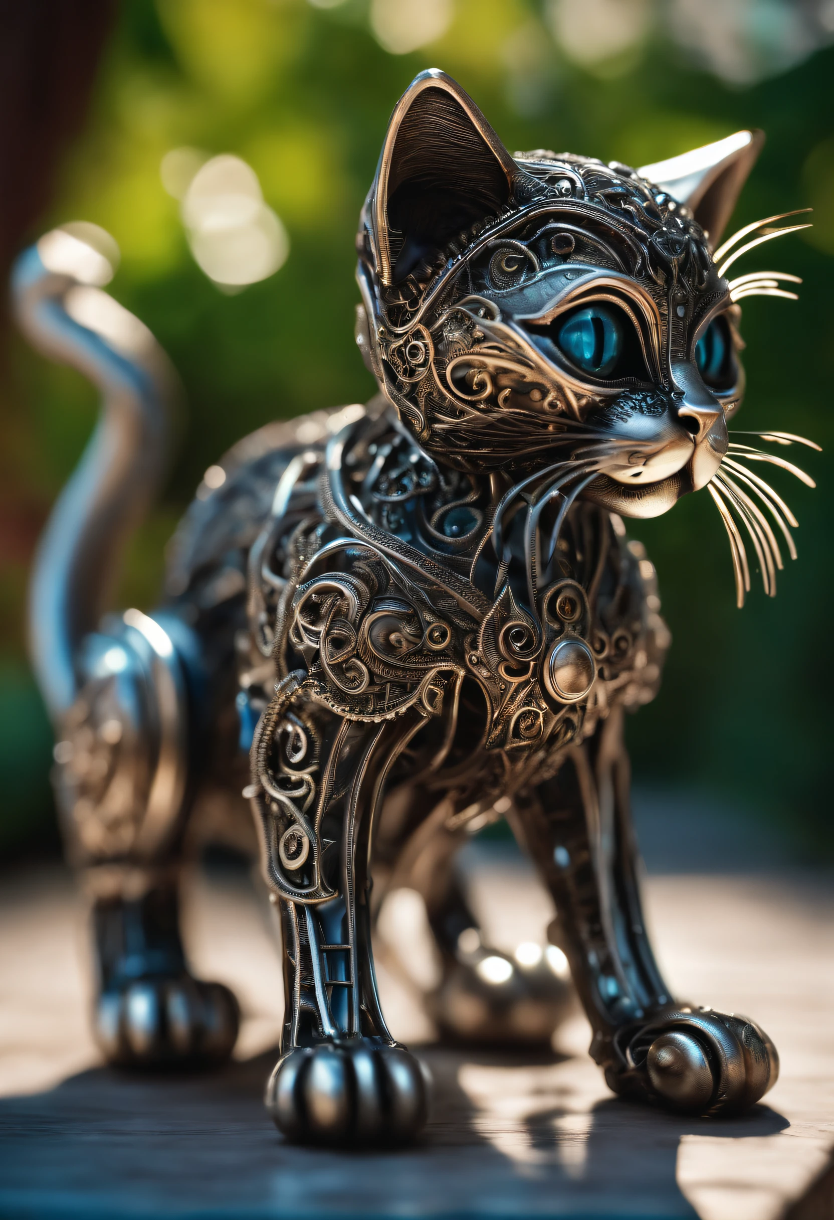 to8contrast style, a cute smoky kitten made out of metal, (cyborg:1.2), ([tail | detailed wire]:1.3), (intricate details), hdr, (intricate details, hyperdetailed:1.2), cinematic shot, Vignette, centered, by Stray game, (the most beautiful portrait in the world:1.5)to8contrastスタイル, Cute smoky metal tiger cub, (cyborg:1.2), ([tail | detailed wire]:1.3), (intricate details), High resolution, (intricate details, hyperdetailed:1.2), Cinematic shots, Vignette, Centered, Stray gameより, (The most beautiful portraits in the world:1.5)