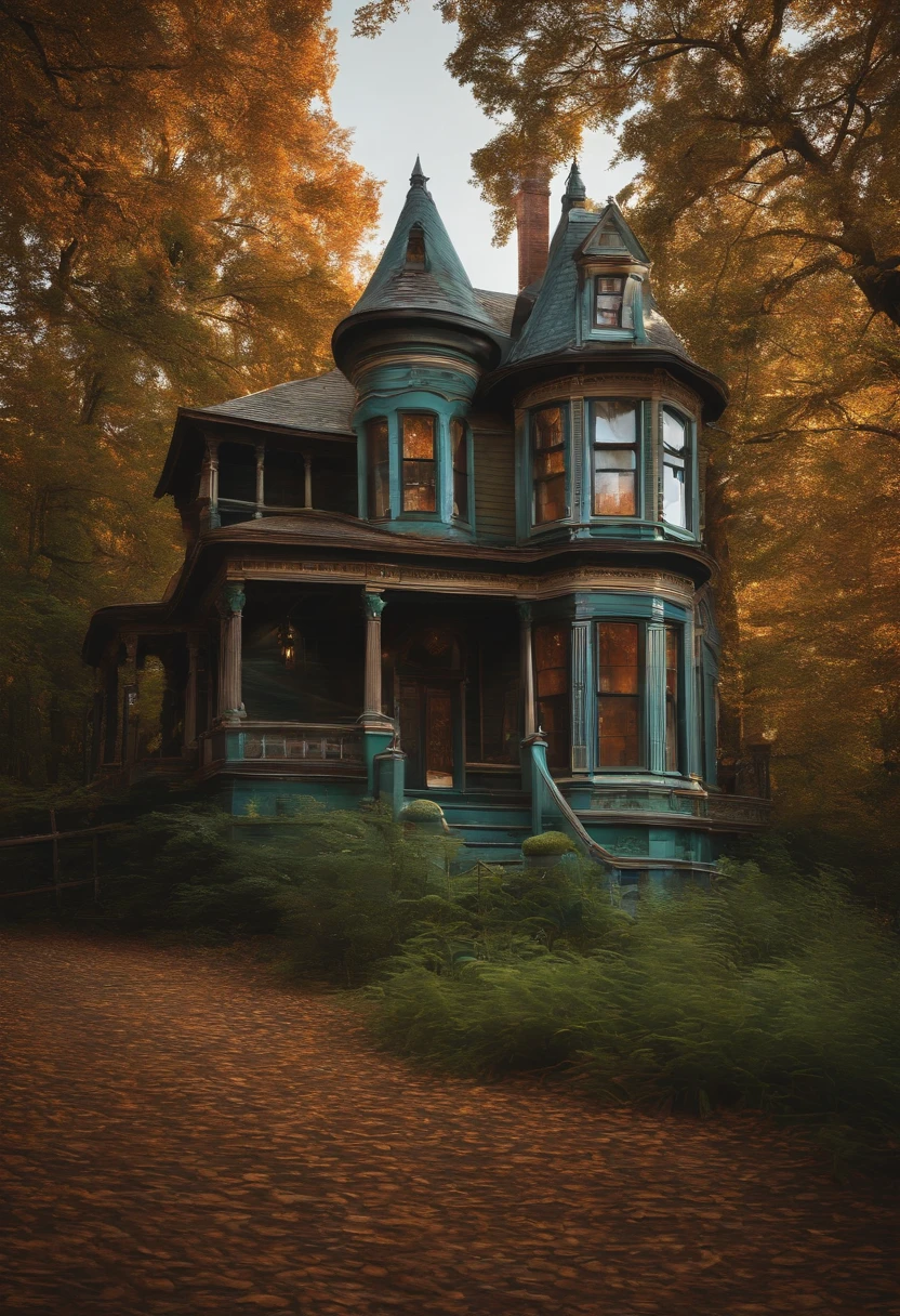 ghost house, photograhy, realistic